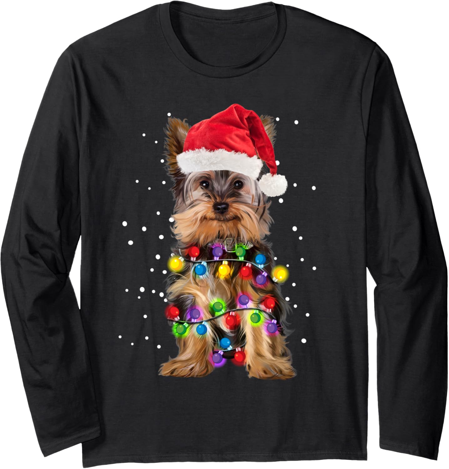 Yorkie Christmas Shirt Yorkie Dog Long Sleeve Tee Xmas Gift Long Sleeve