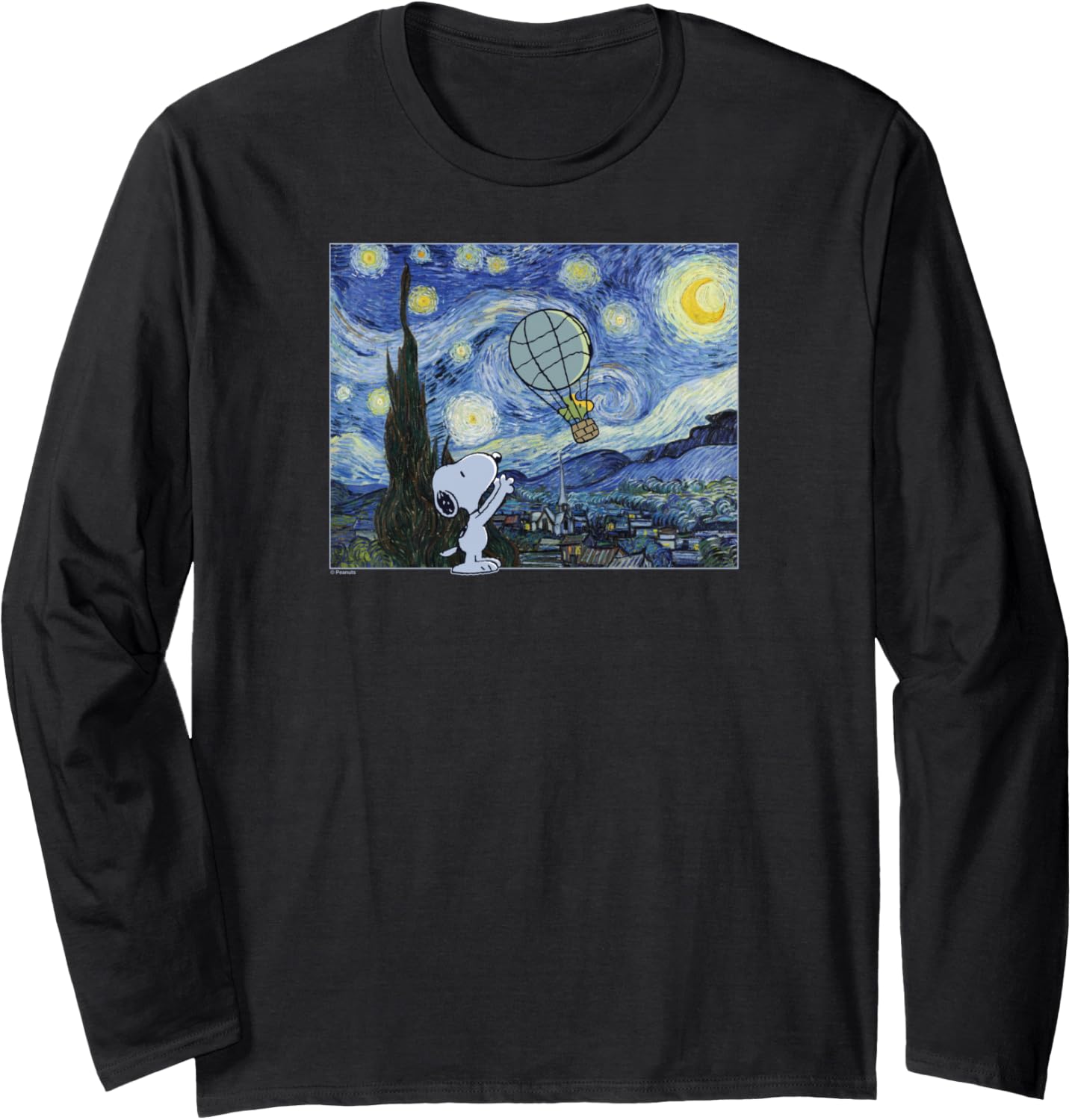 Starry Night Snoopy & Woodstock Balloon Long Sleeve