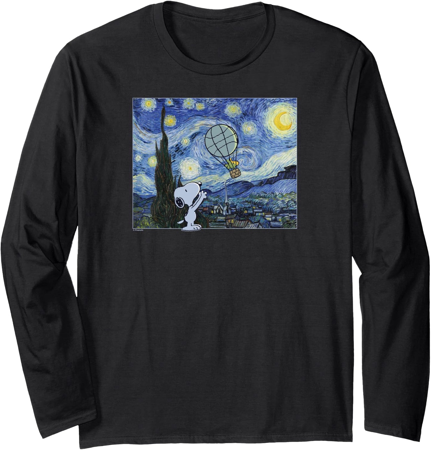 Starry Night Snoopy & Woodstock Balloon Long Sleeve