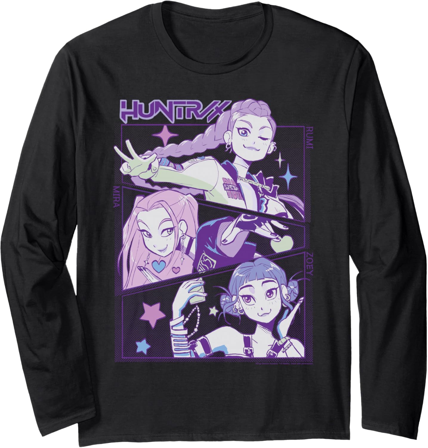 Kpop Demon Hunters Halloween Huntrix Cute Animated Panels Long Sleeve