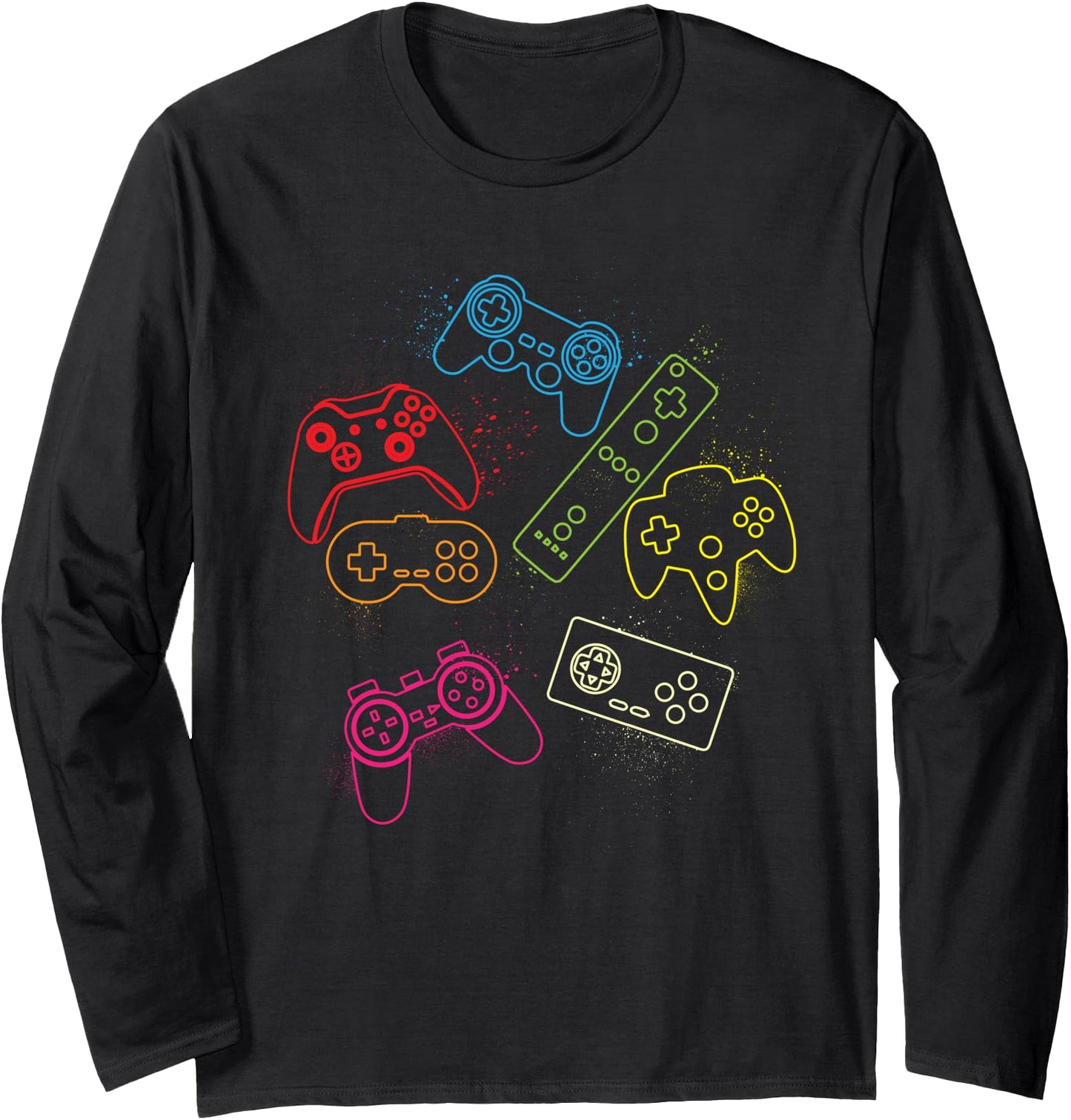 Gaming Controllers Video Games Long Sleeve Shirt Gamers Tee Long Sleeve