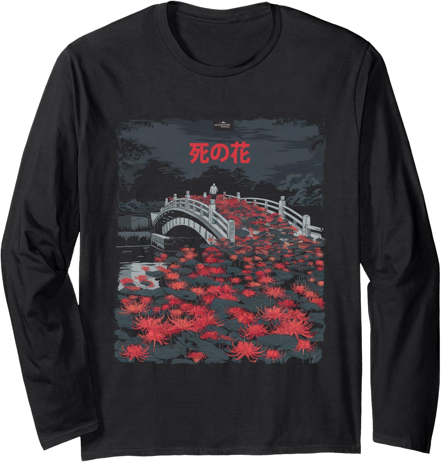 Japanese T-Shirt for Men and Women, Spider Lily Anime Flower Long Sleeve