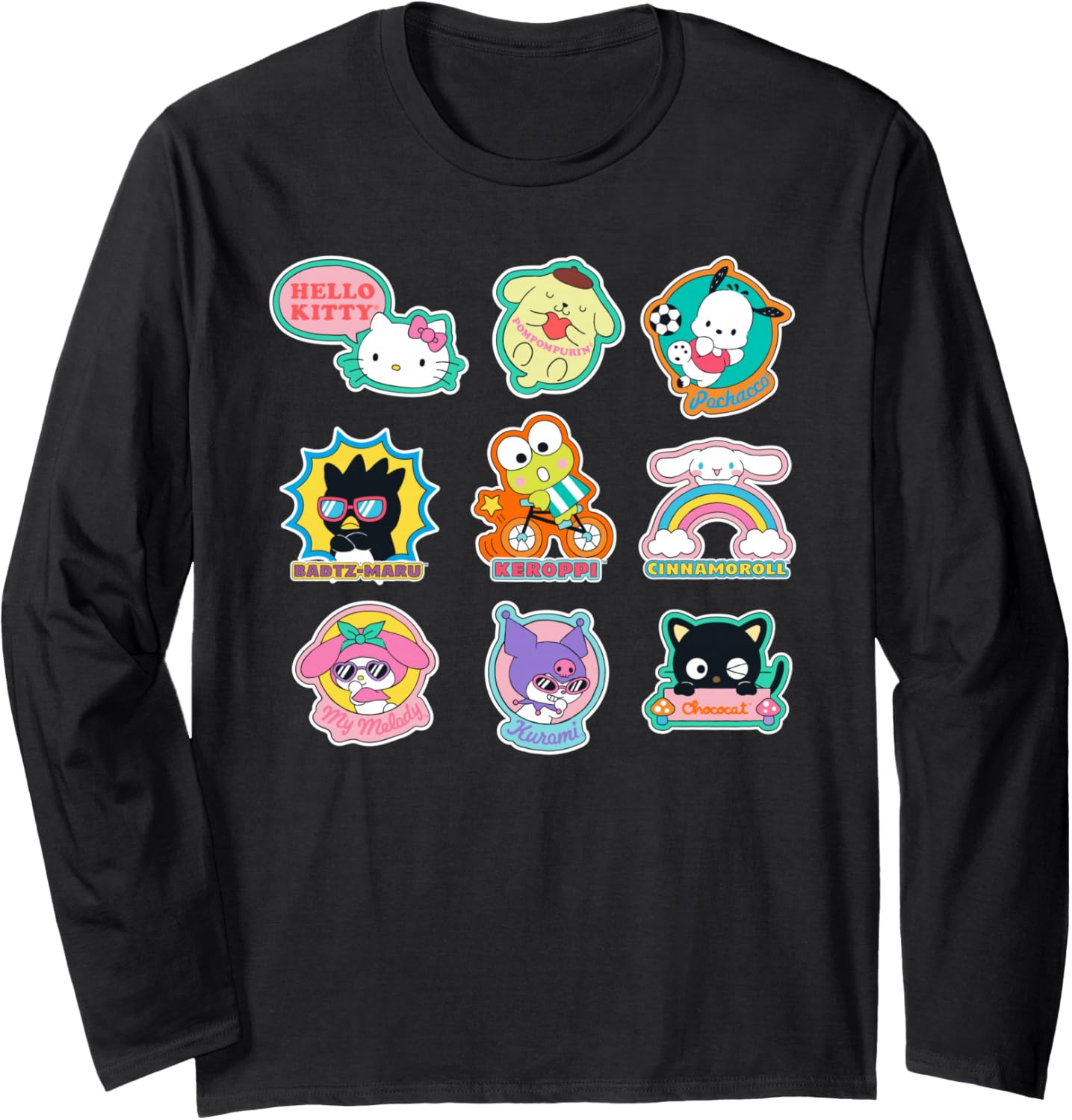 Hello Kitty and Friends Supercute Stickers Long Sleeve T-Shirt