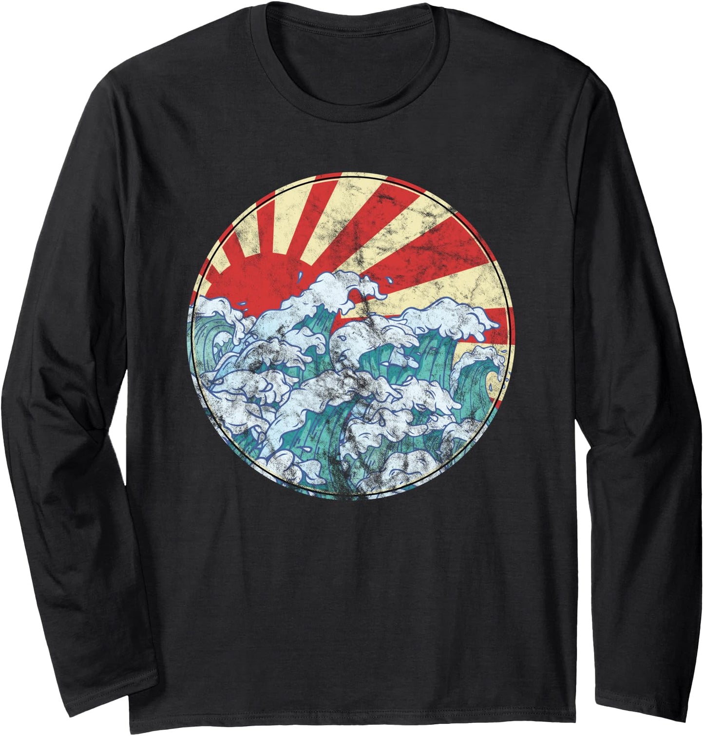 The Great Wave Off Kanagawa Hokusai inspired Japanese Long Sleeve