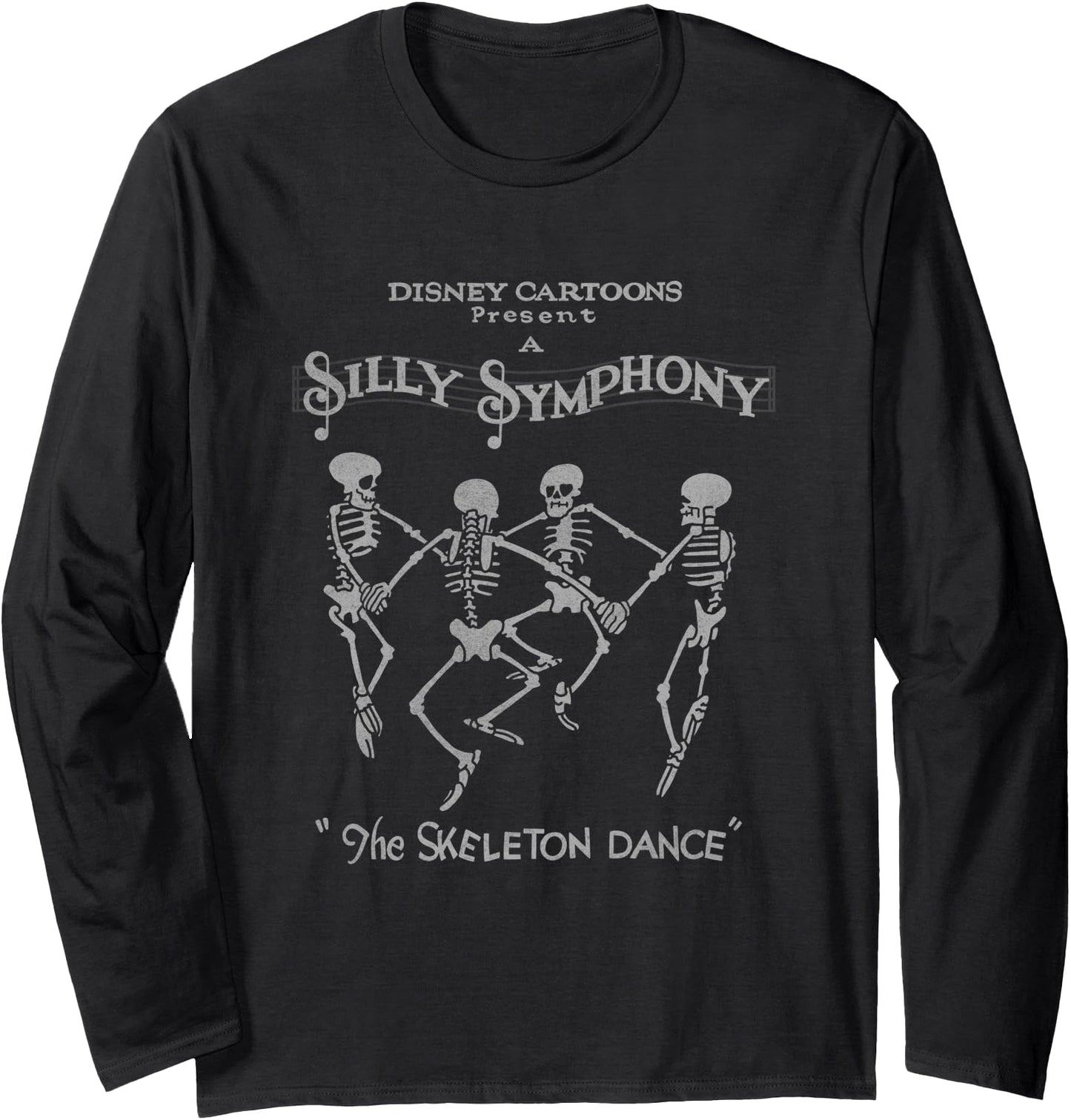 Disney Silly Symphonies The Skeleton Dance Vintage Logo Long Sleeve