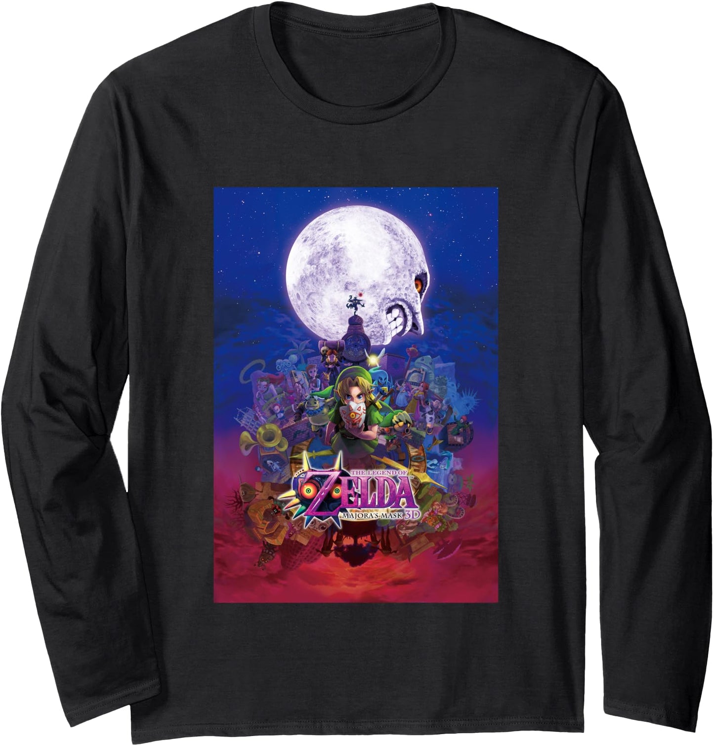 The Legend of Zelda Majora's Mask Gradient Distressed Poster Long Sleeve