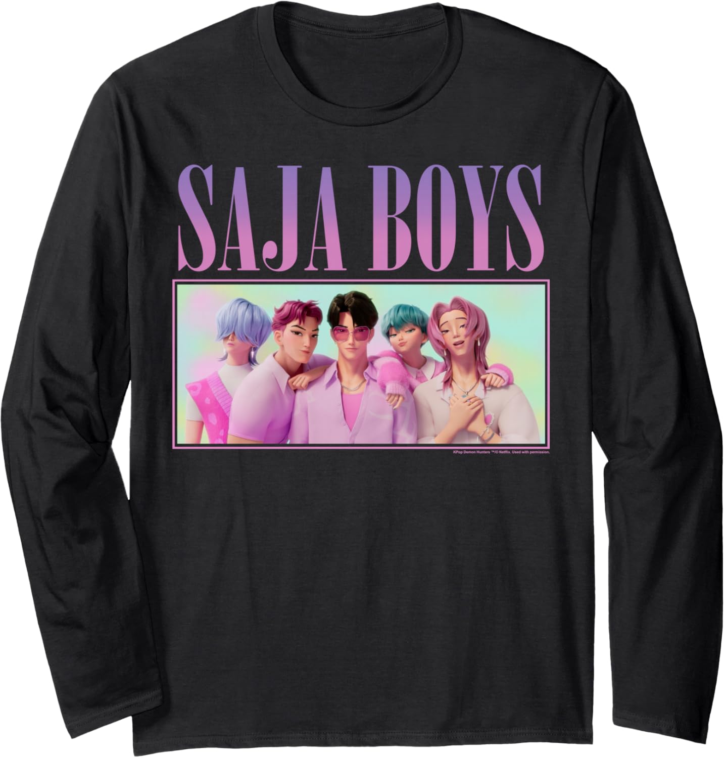 Kpop Demon Hunters Halloween Saja Boys Group Shot Long Sleeve