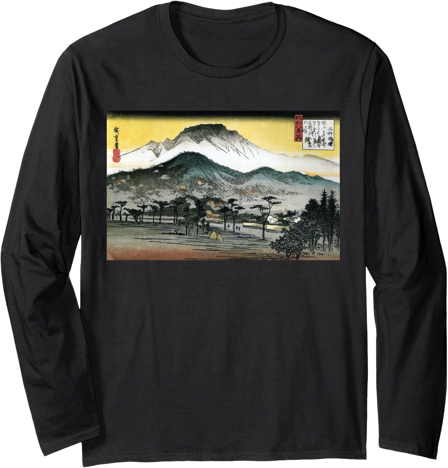 Japanese Retro Artwork Evening Bell at Mii Temple Clothing Long Sleeve