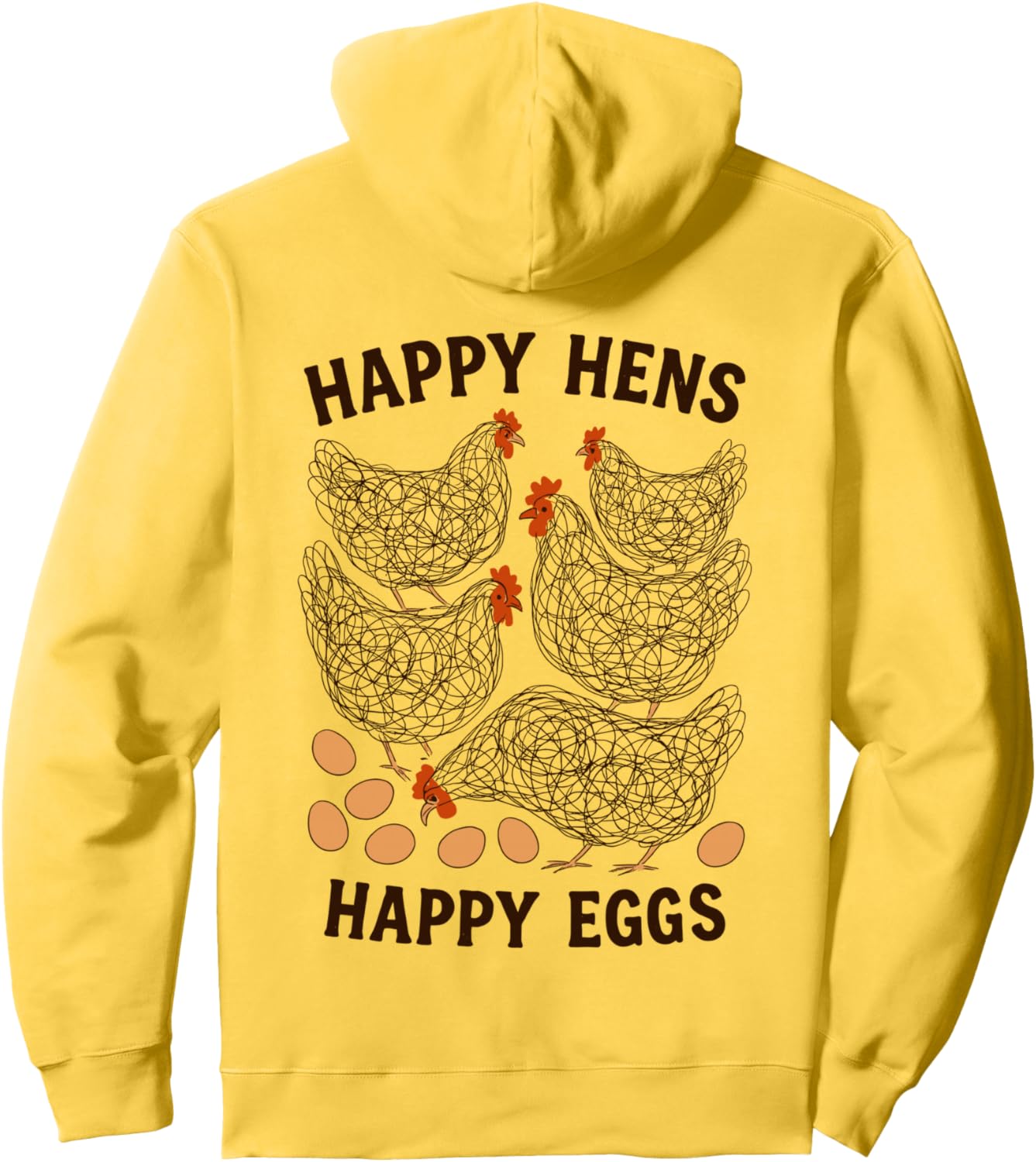 Happy Hens Happy Eggs Sketch Hen Market Farmers & Gardeners Pullover Hoodie