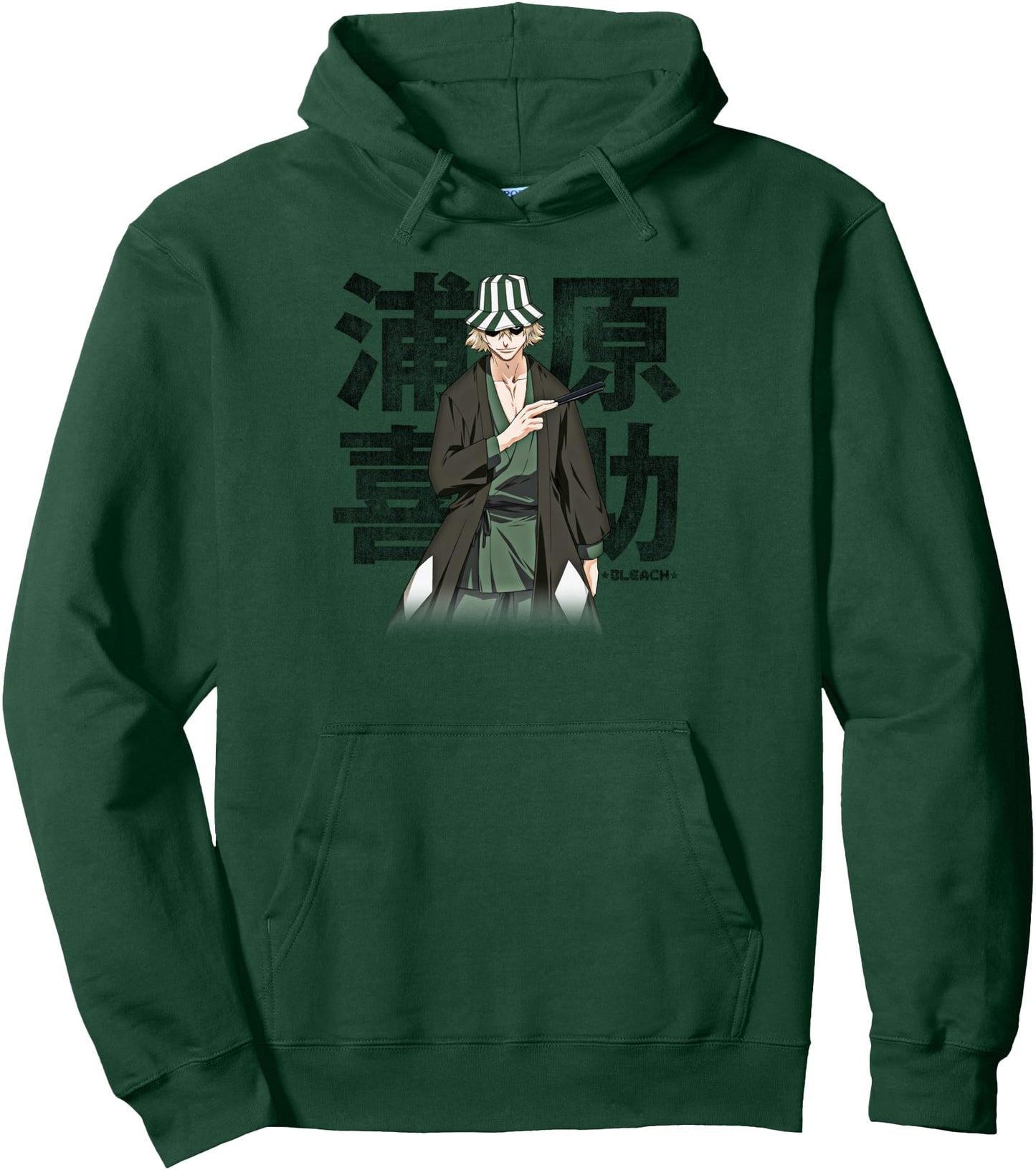 Bleach Kisuke Urahara Square Distressed Anime Pullover Hoodie