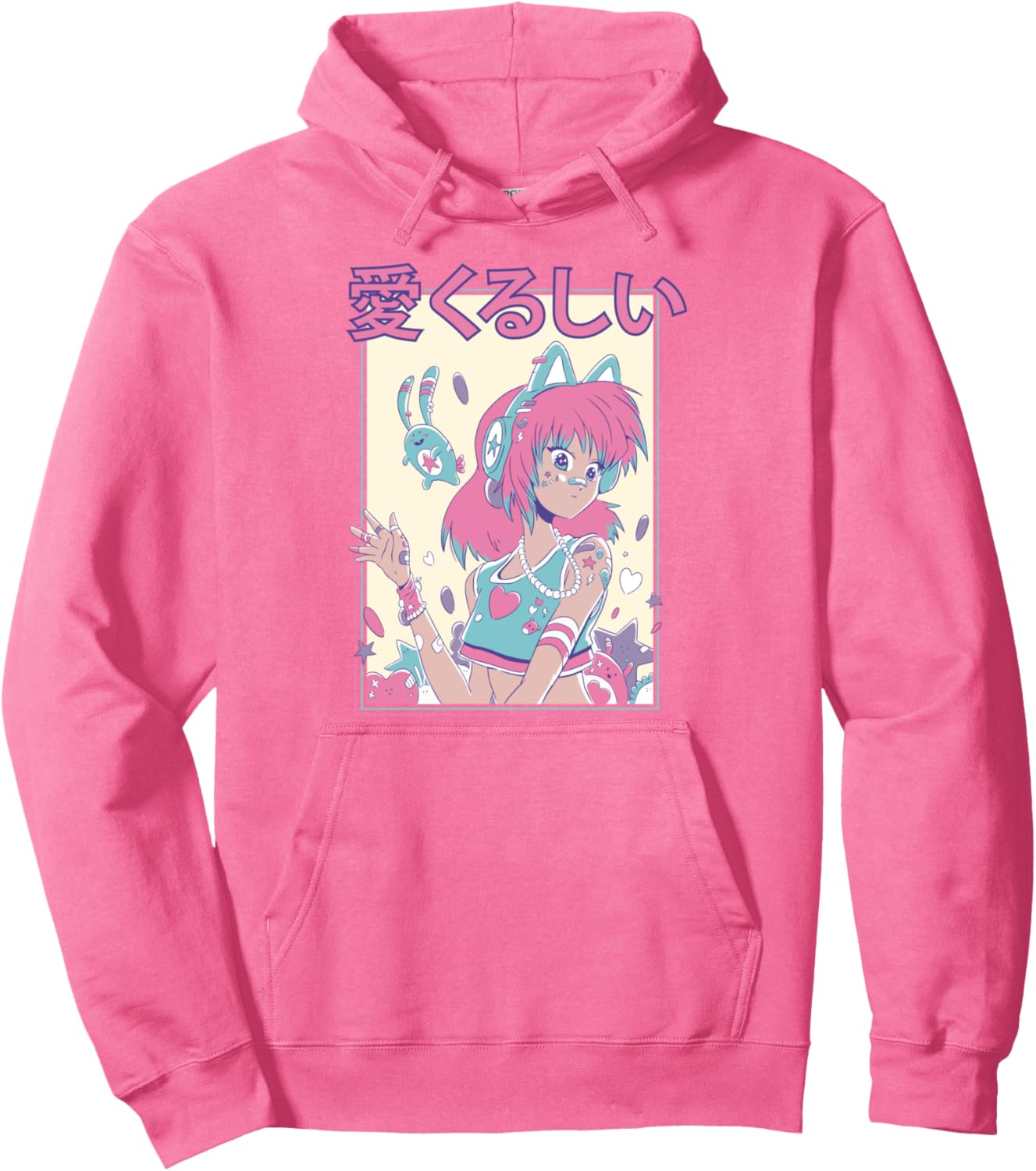Candycore Girl Cute Pink Pastel Kawaii Anime Aesthetic #6 Pullover Hoodie