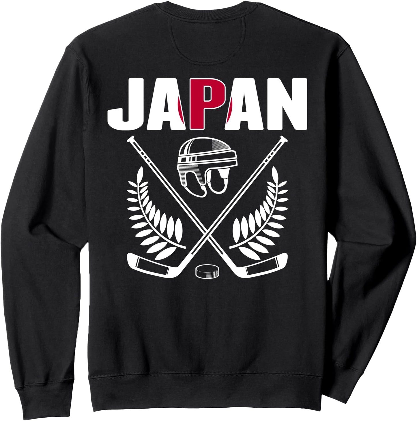 Japan Ice Hockey Fans Jersey Japanese Flag Puck Hockey Stick Sweatshirt