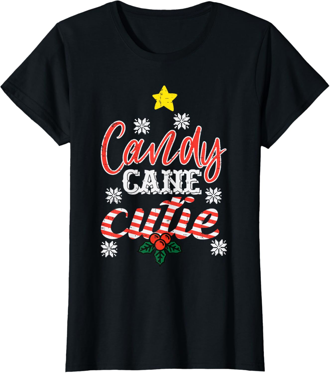 Candy Cane Cutie Christmas Xmas Women Girls Kids Toddler