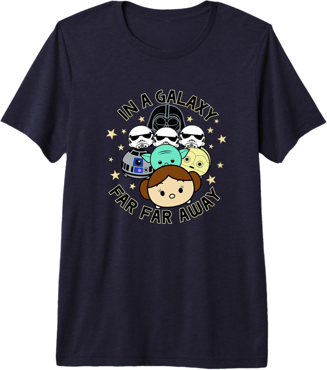 Star Wars Group Shot Chibi In Galaxy Far Far Away Cute Logo Premium
