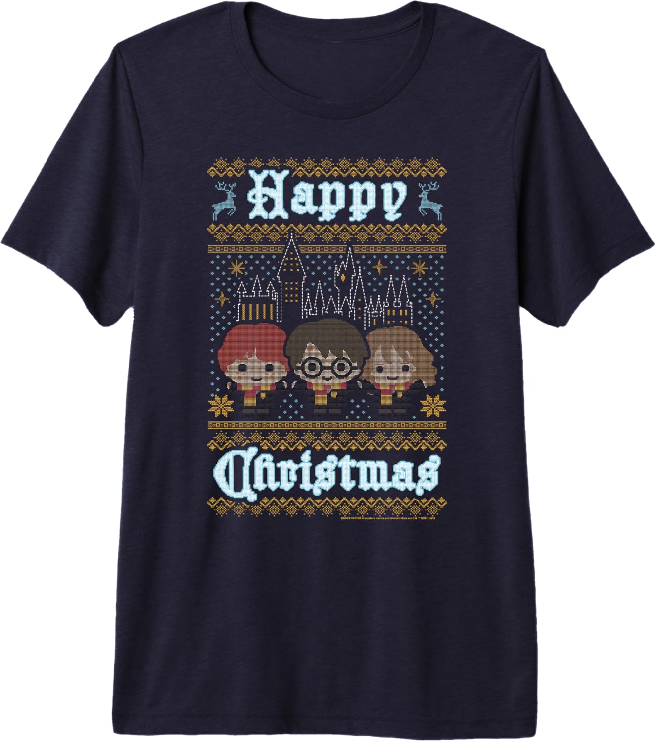 Harry Potter Happy Christmas Chibi Ugly Sweater Premium Tri-blend