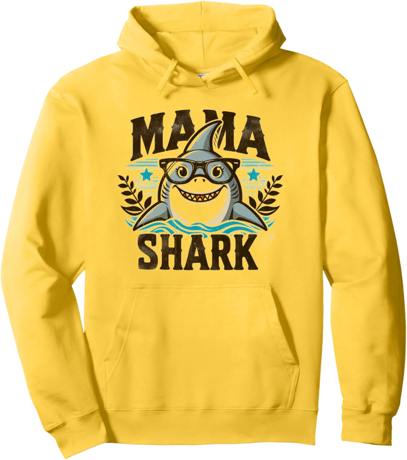 Mama Shark Funny Shark Matching Family for Women Pullover Hoodie