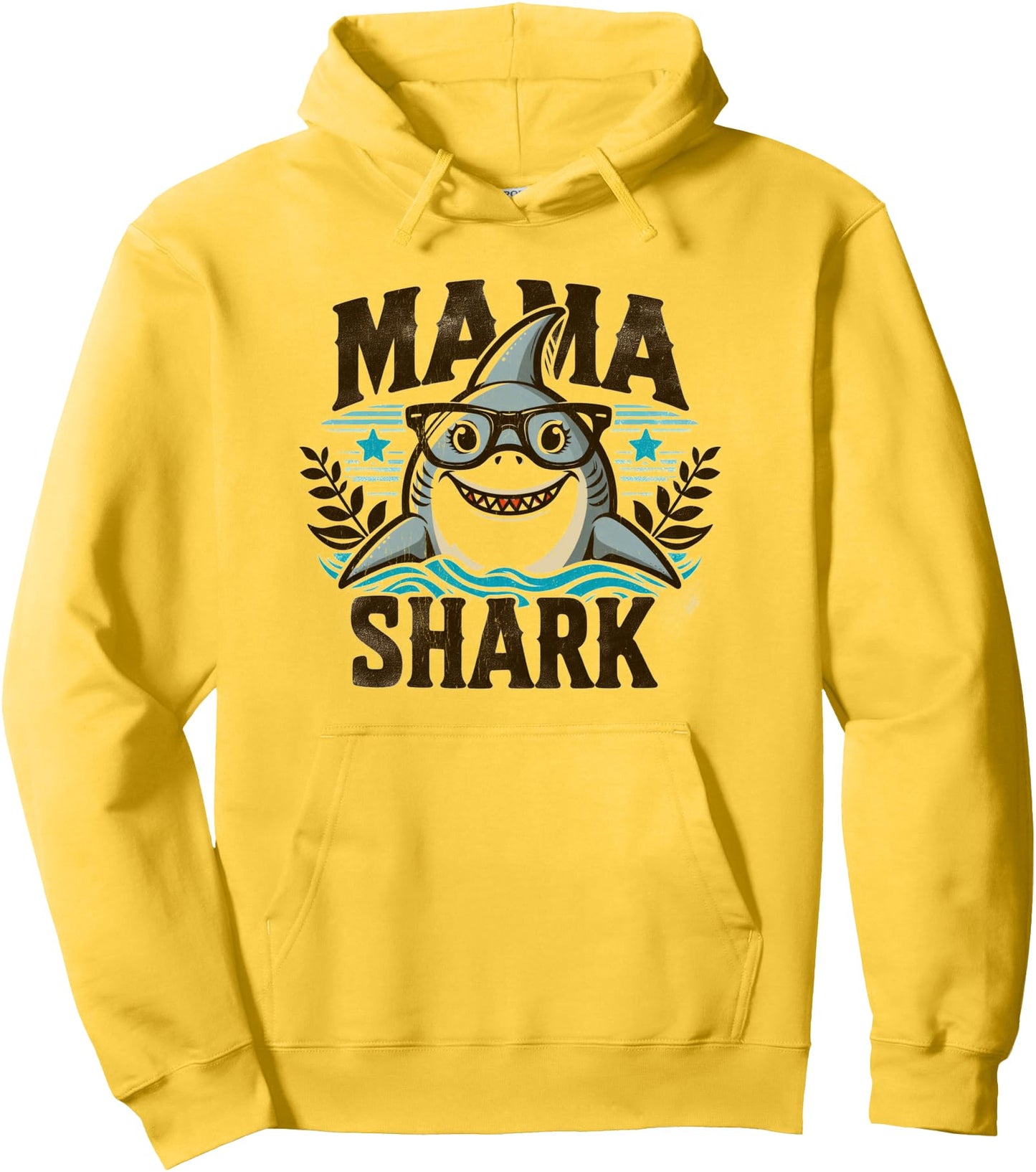 Mama Shark Funny Shark Matching Family for Women Pullover Hoodie