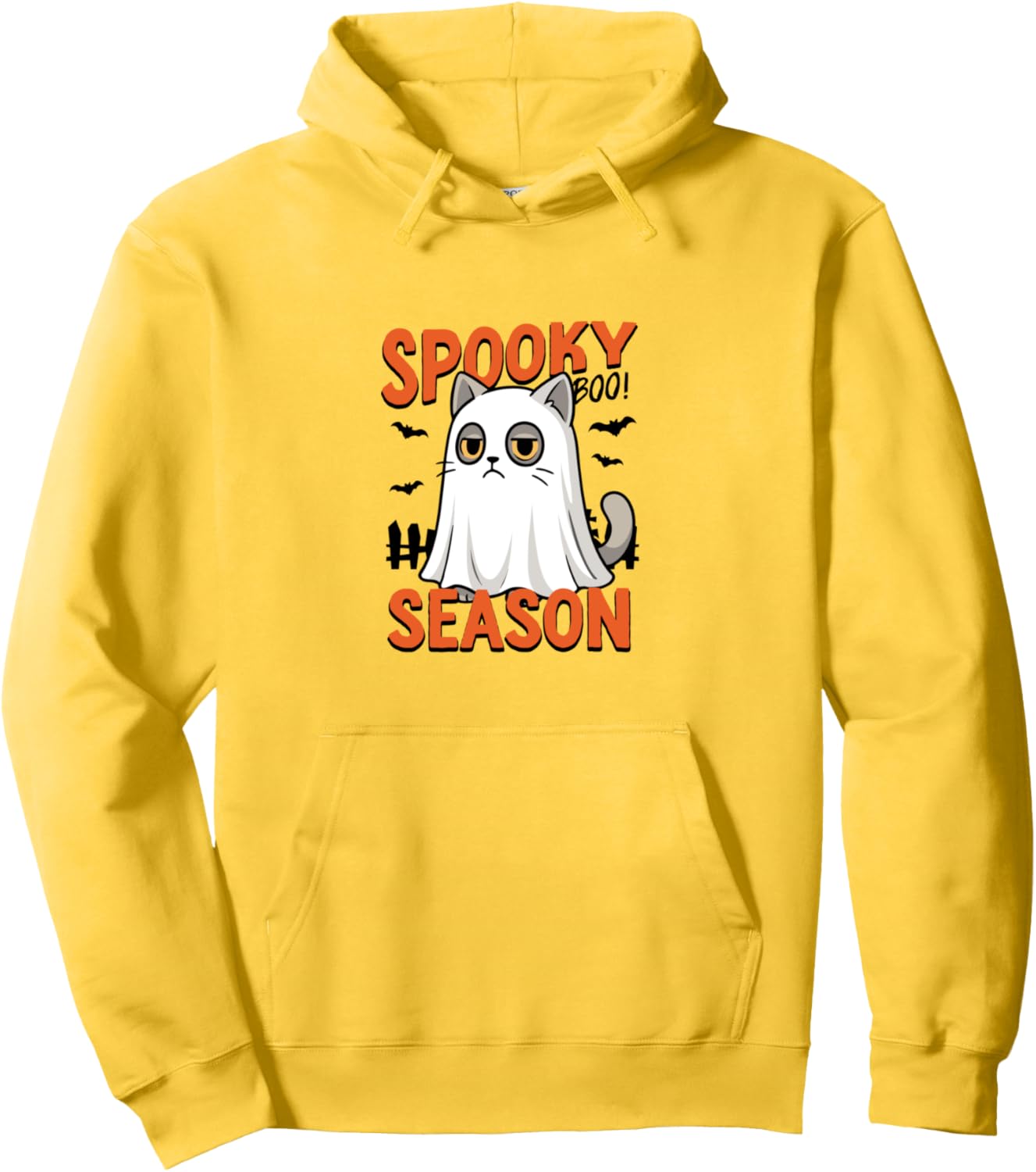 Cat Ghost Funny Spooky Season Pullover Hoodie