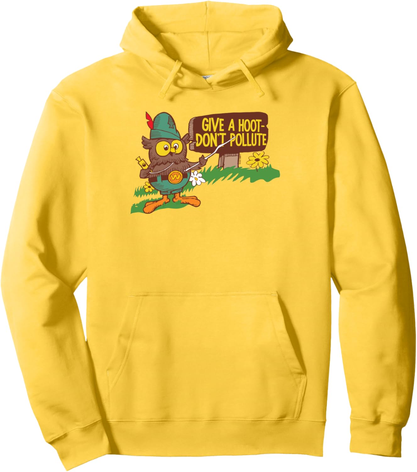 Give A Hoot - Don't Pollute Woodsy Owl Officially Licensed Pullover Hoodie