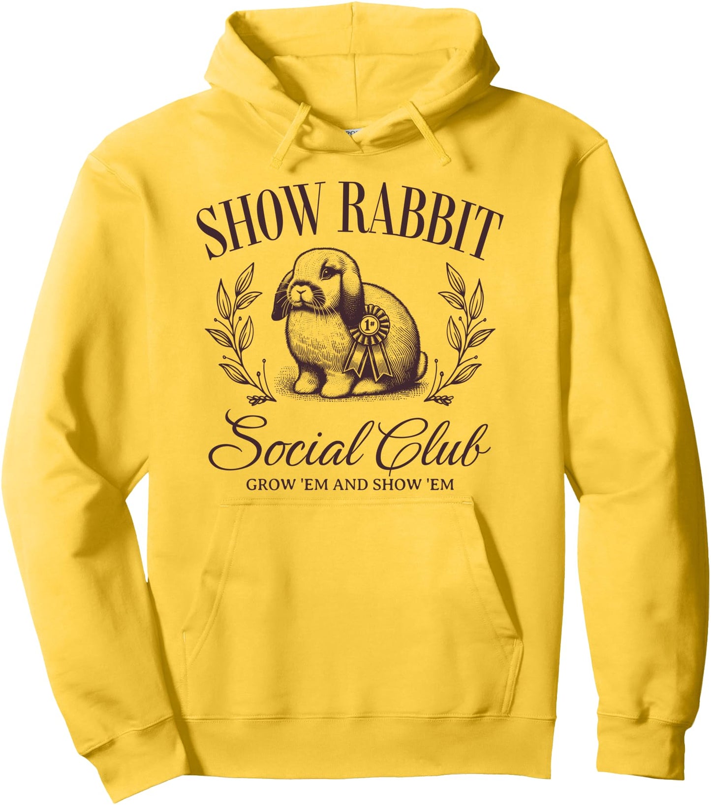 Show Lop Rabbit Social Club Show Barn Mom Stock Show Bunny Pullover Hoodie