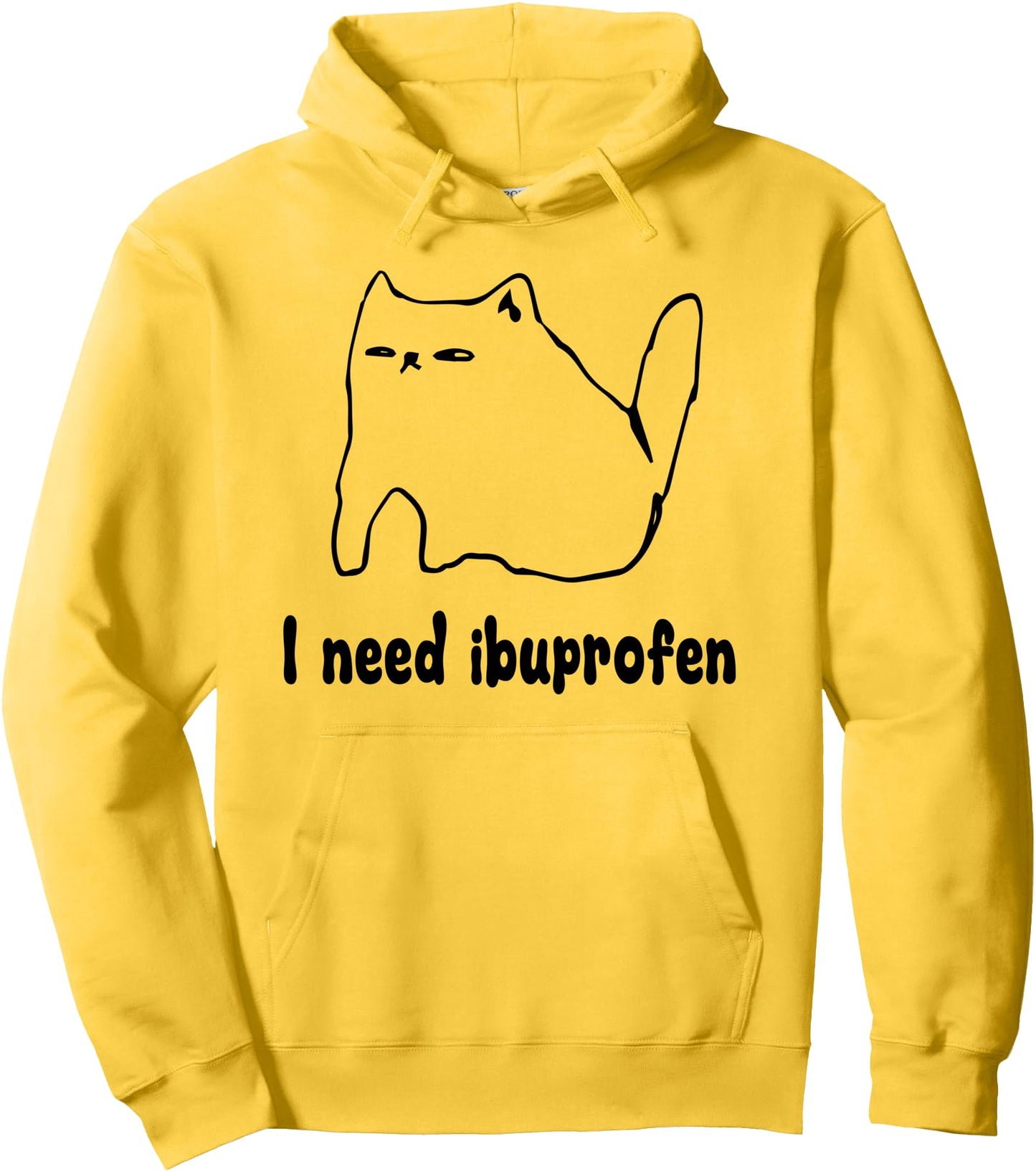 I Need Ibuprofen Funny Cat Meme Japanese Pullover Hoodie