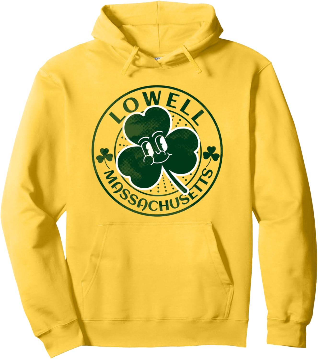 Lowell Massachusetts Irish Shamrock MA Retro Souvenir Pullover Hoodie