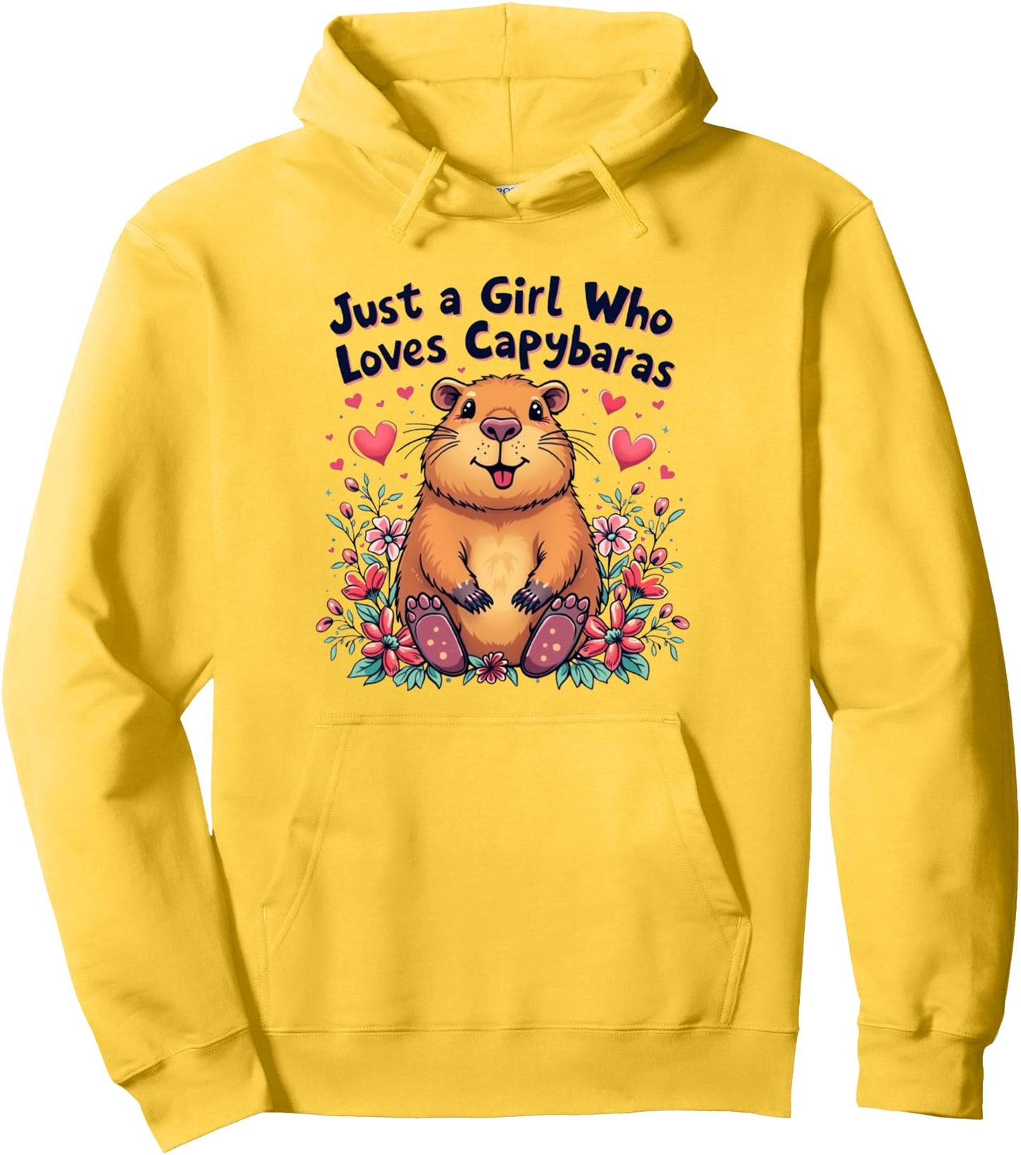 Just a Girl who loves Capybaras Cute Capybara Lover Rodent Pullover Hoodie