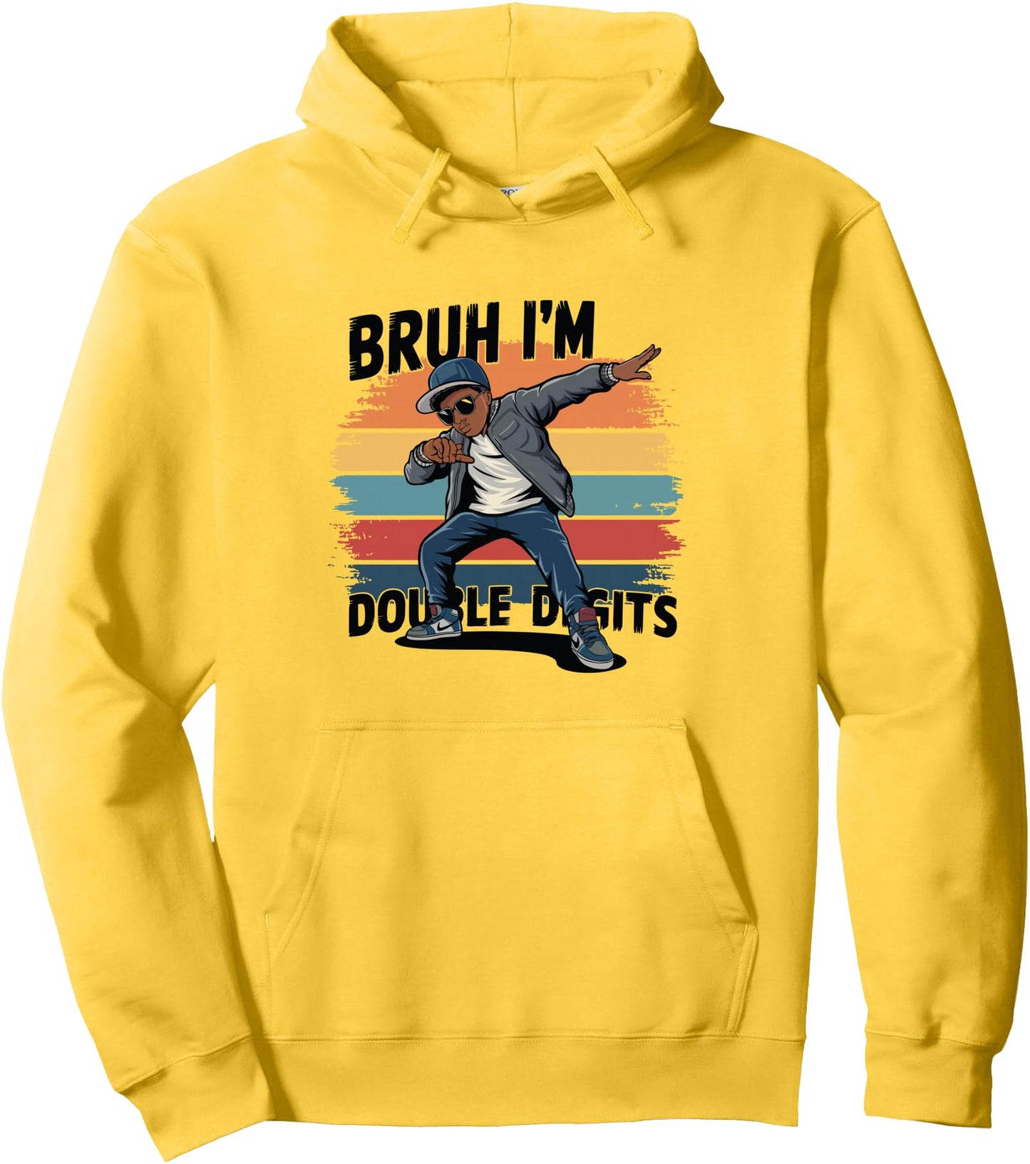 Bruh I'm Double Digits 10th Birthday Gifts 10 Year Old Boy Pullover Hoodie