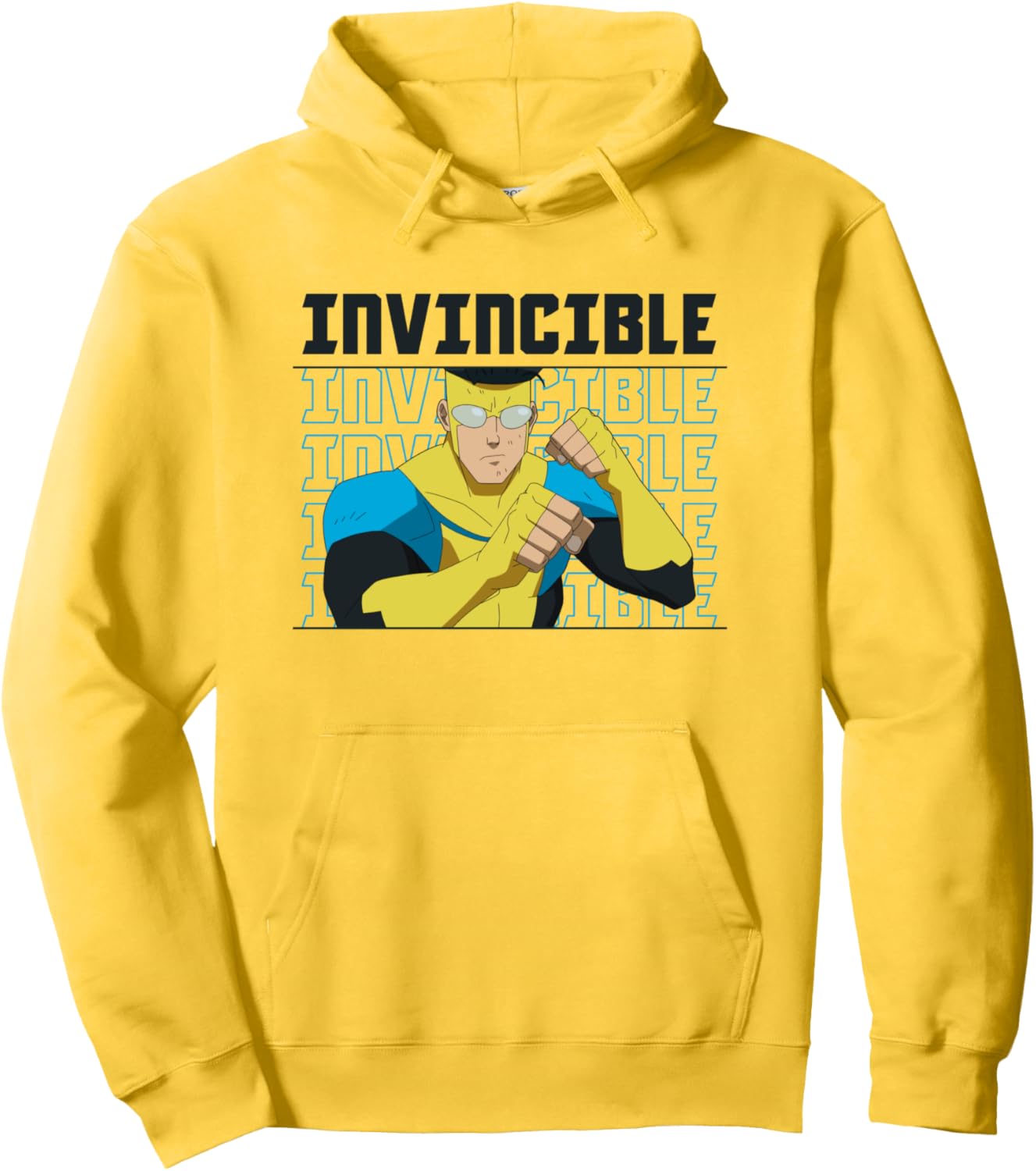 Invincible Mark Grayson Fighting Pose Distressed Poster Pullover Hoodie