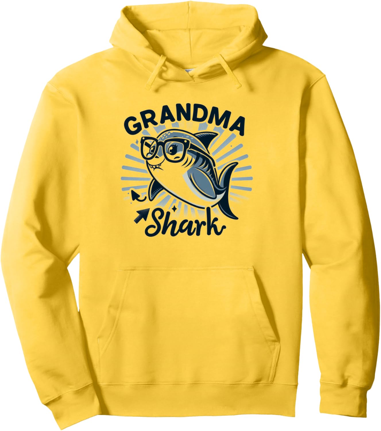 Grandma Shark Funny Shark Matching Family for Women Pullover Hoodie