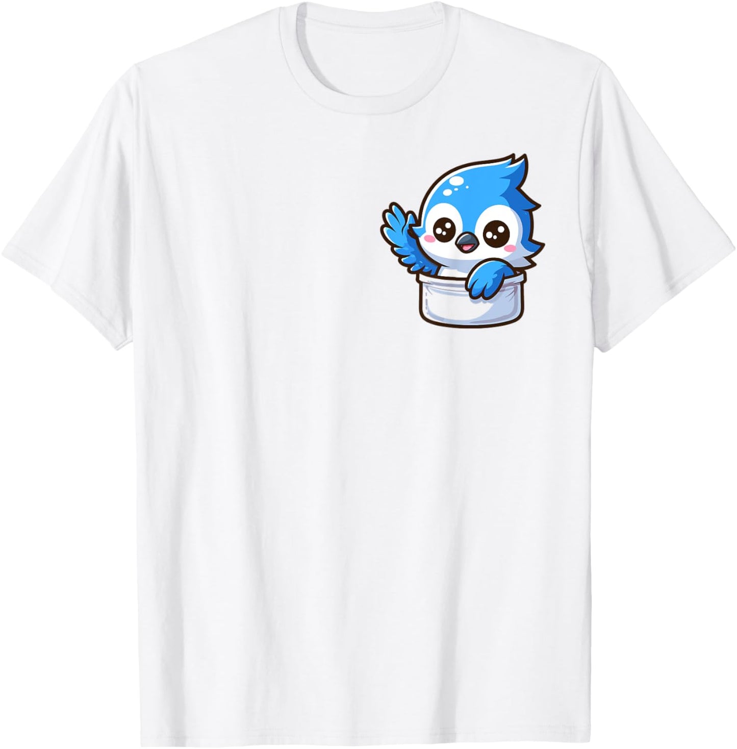 Adorable Cute Chibi Japanese Pocket Kawaii Blue Jay