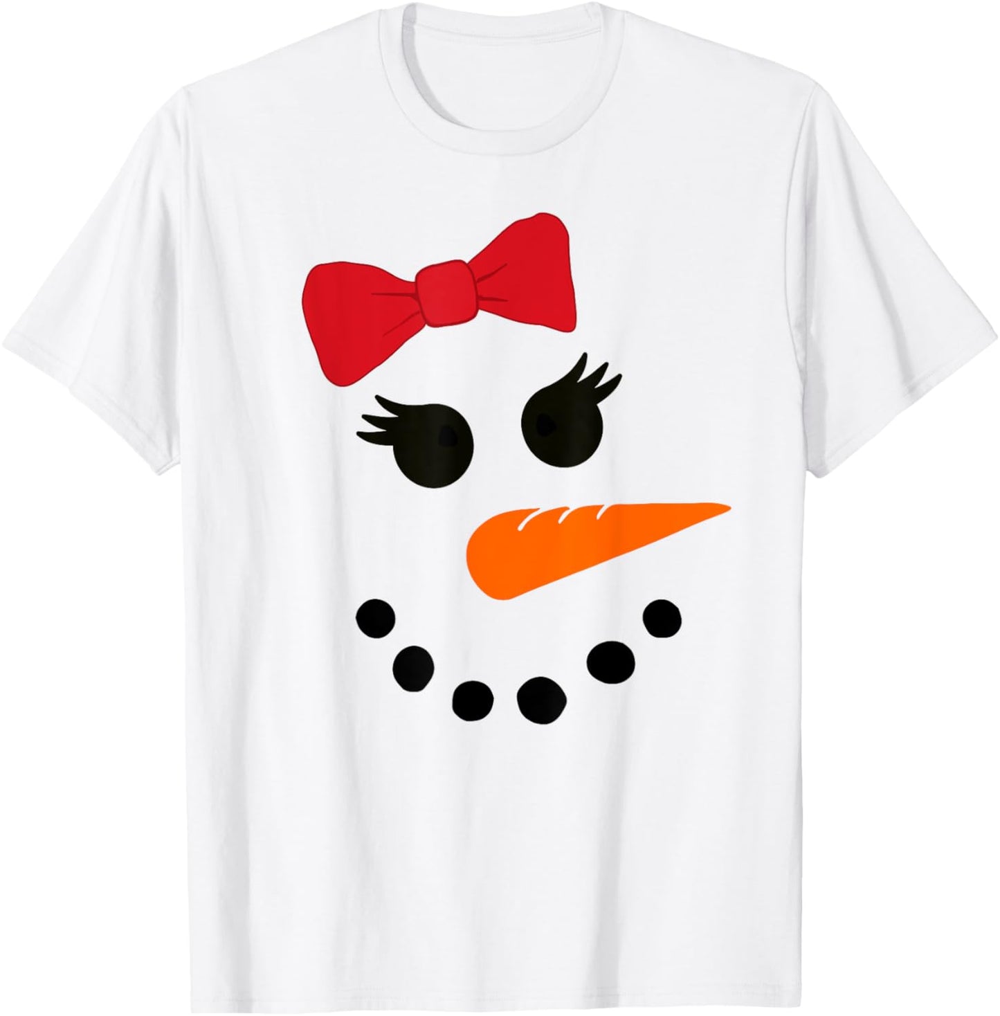 Snowgirl Costume Red Bow Girl Snowman Face Matching Xmas