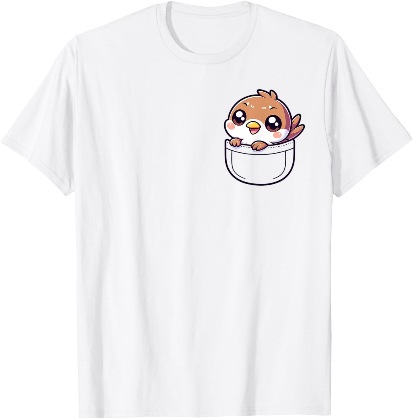 Adorable Cute Chibi Japanese Pocket Kawaii Sparrow