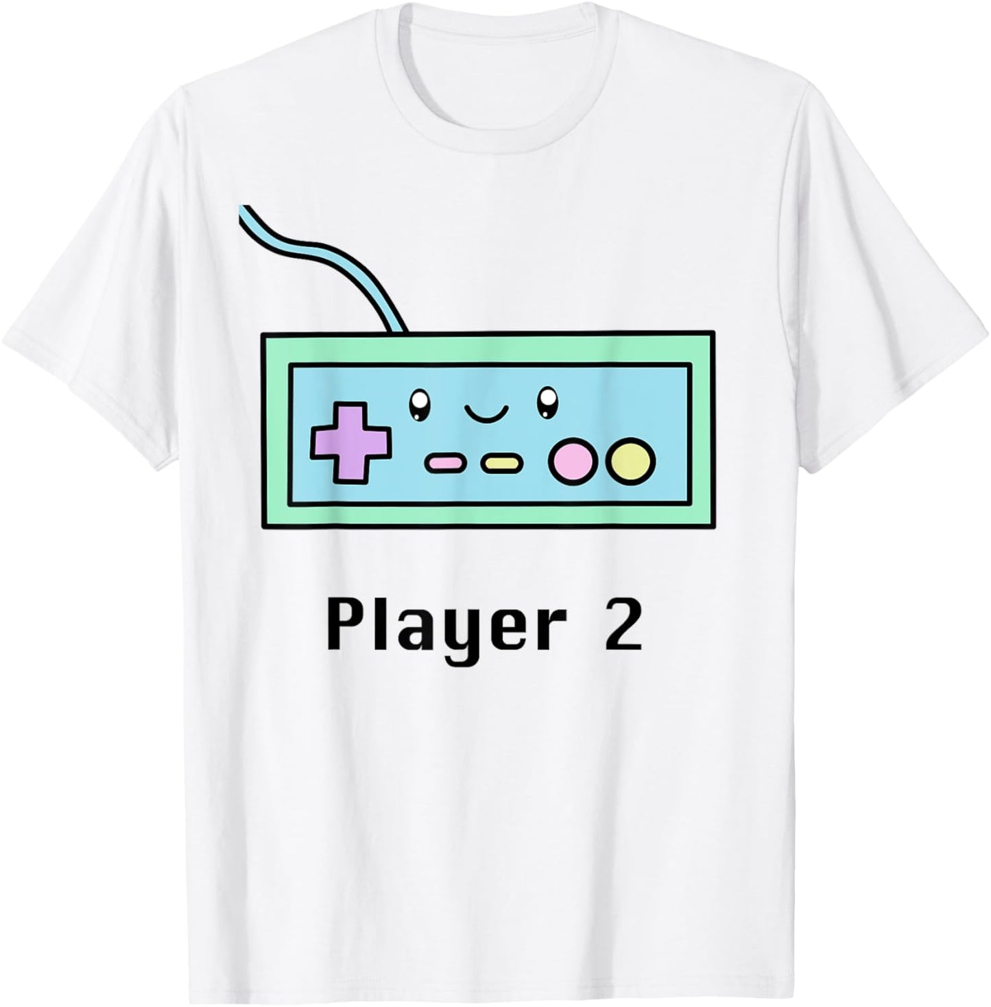 Matching Gamer Couple Shirts Anime Kawaii Player 1 Player 2