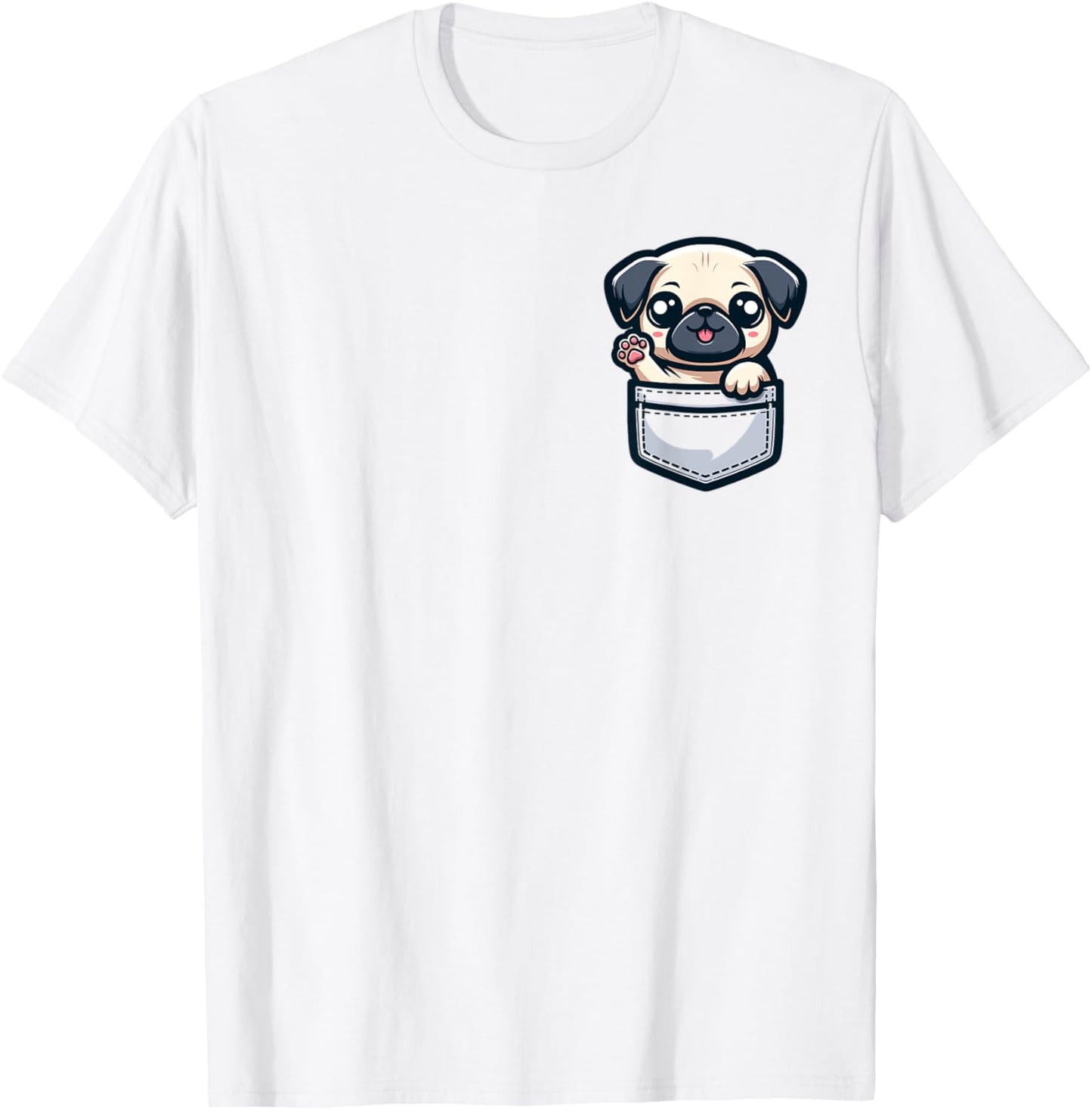 Adorable Chibi Japanese Pocket Kawaii Pug