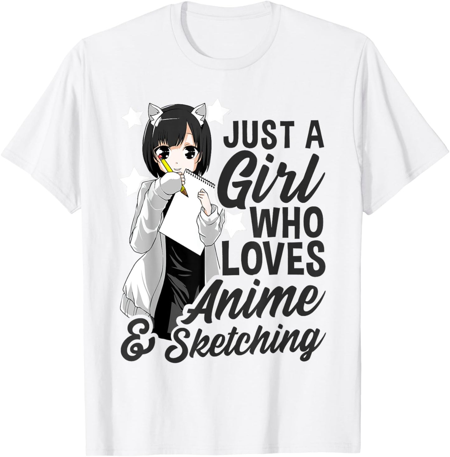 Anime Girl Just A Girl Who Loves Anime and Sketching Drawing