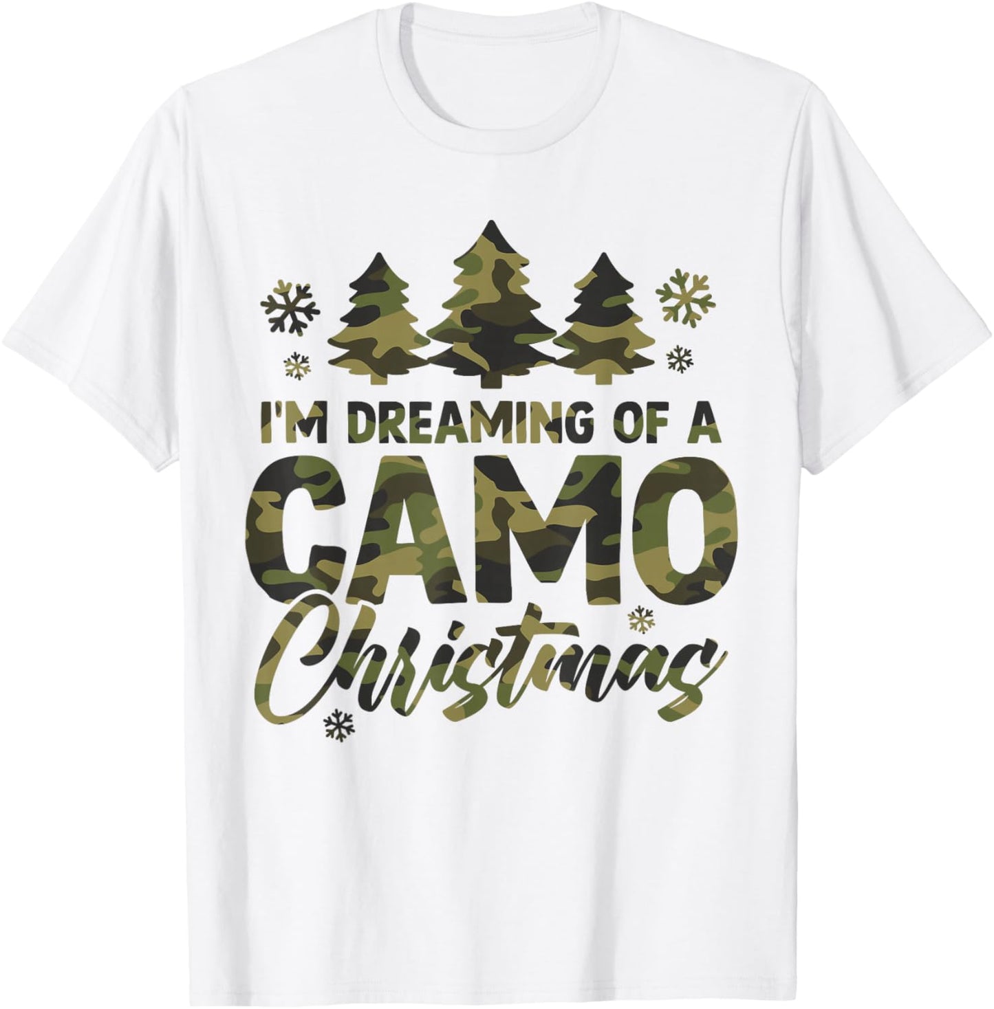 Retro I'm Dreaming Of A Camo Christmas Camouflage Xmas Tree