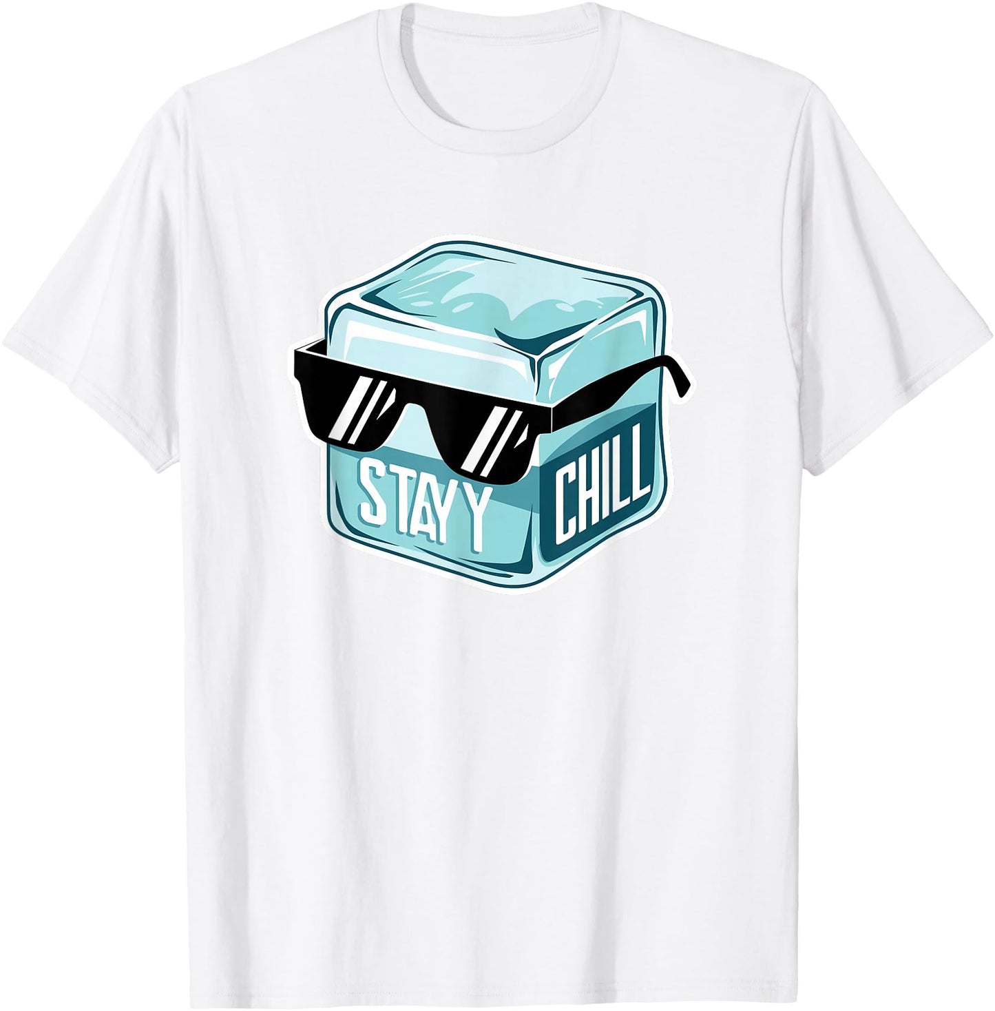 Stay Chill Ice Cube Sunglasses Cartoon Art