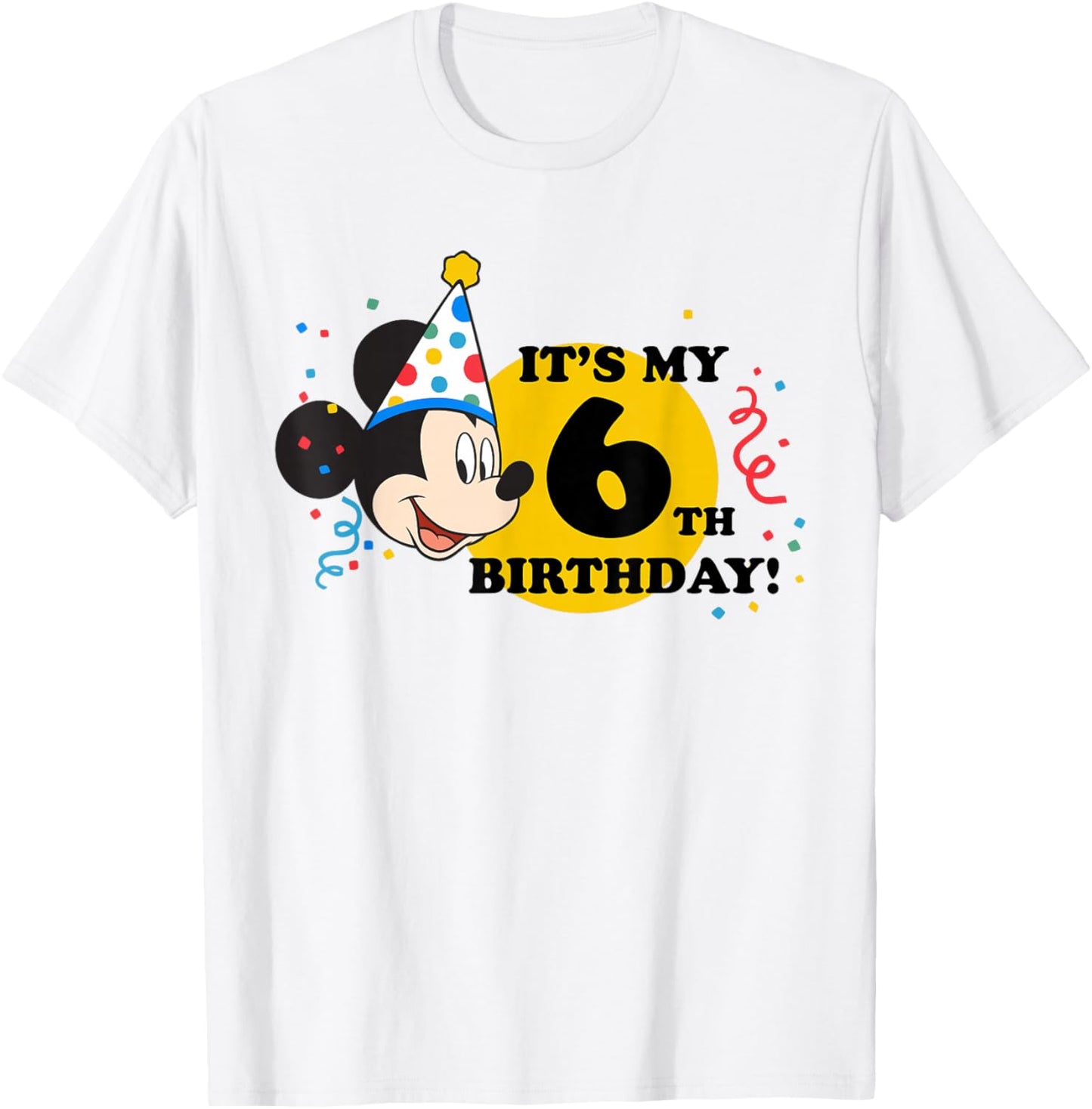 Disney Mickey Mouse 6th Birthday T-Shirt
