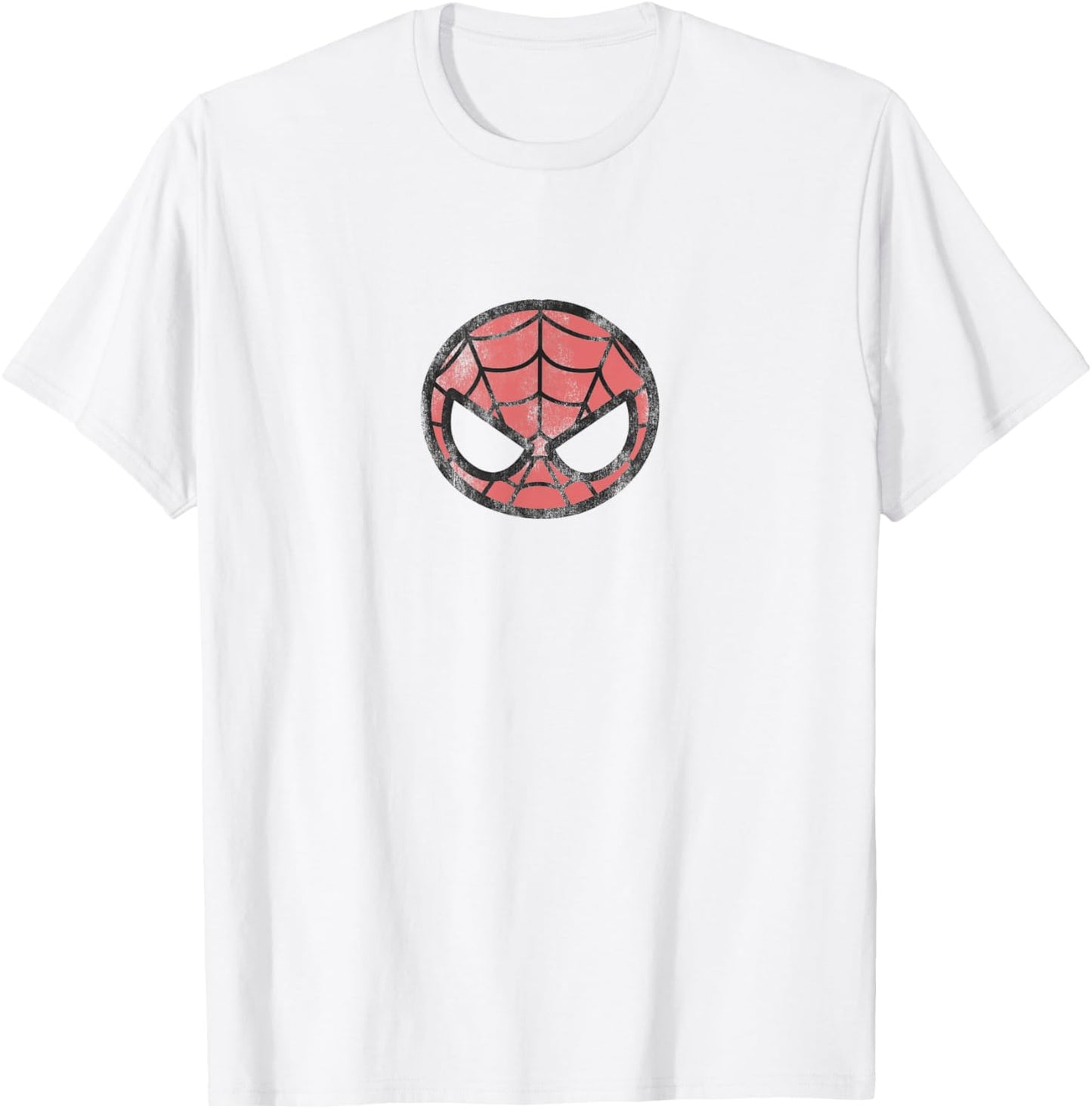 Marvel Kawaii Chibi Spider-Man Face Distressed Logo