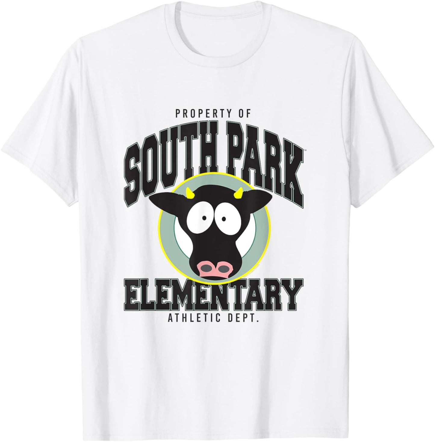South Park Elementary Cow School Logo and Mascot Cartoon