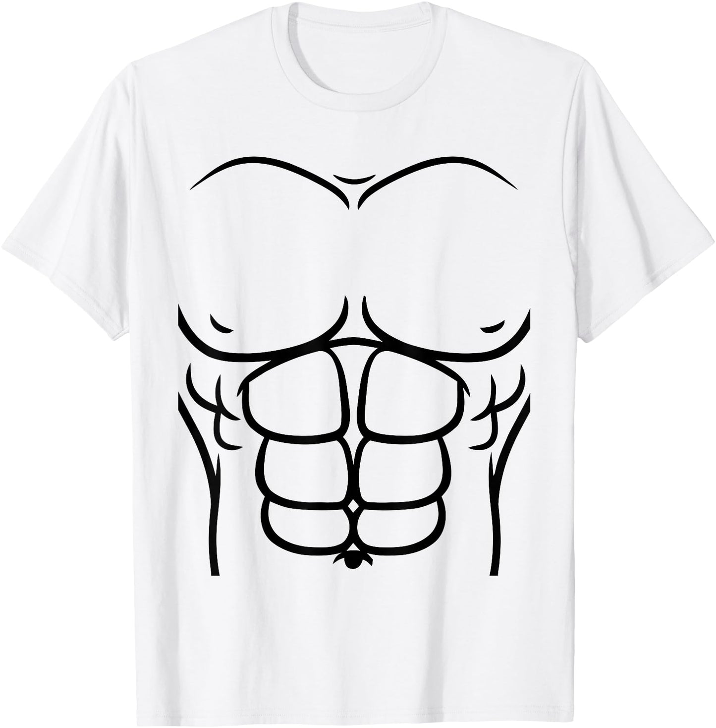 Muscle Man Costume Funny Six Pack Abs Halloween Fitness