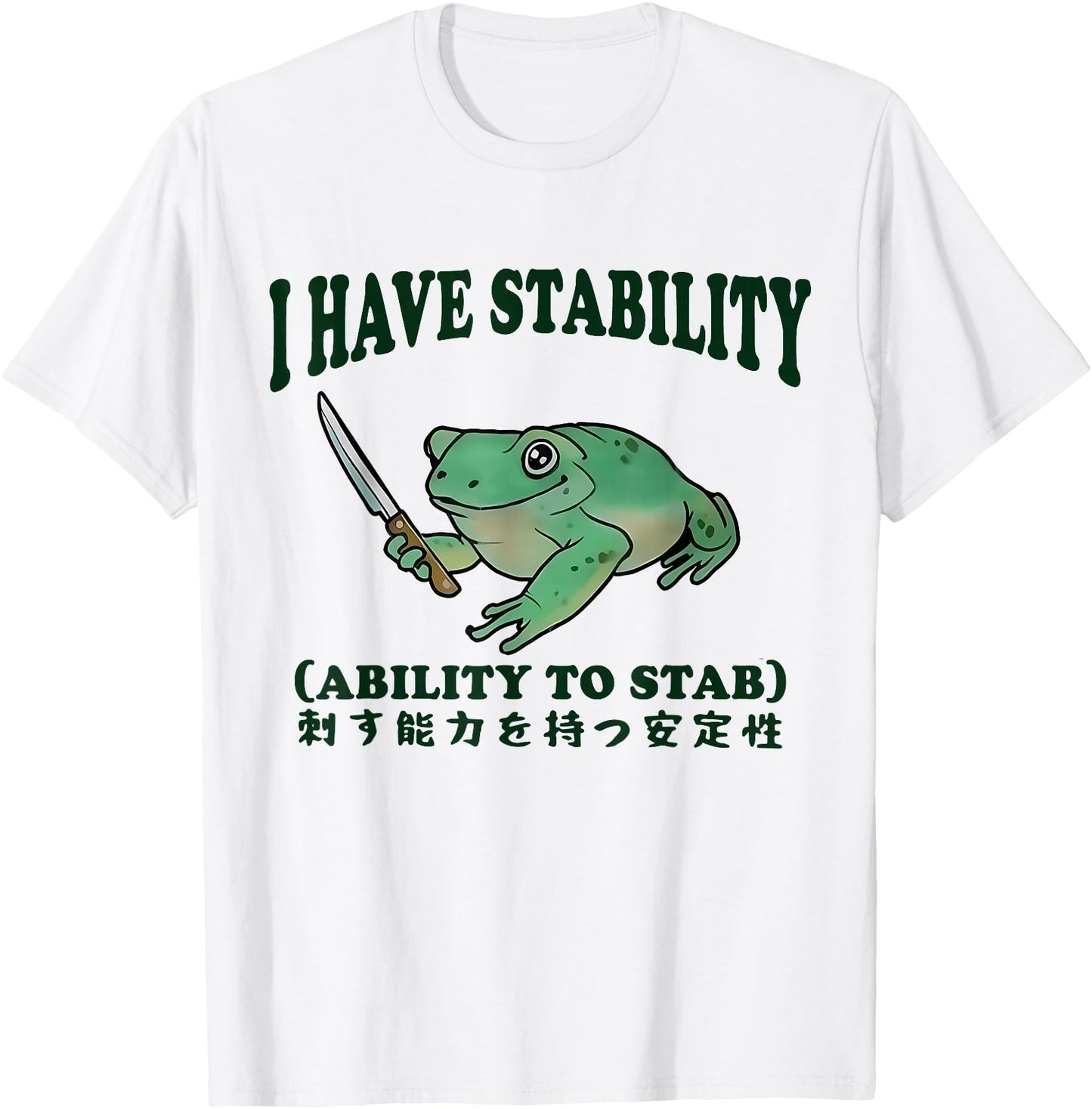 I Have Stability Ability To Stab Frog Knife Japanese