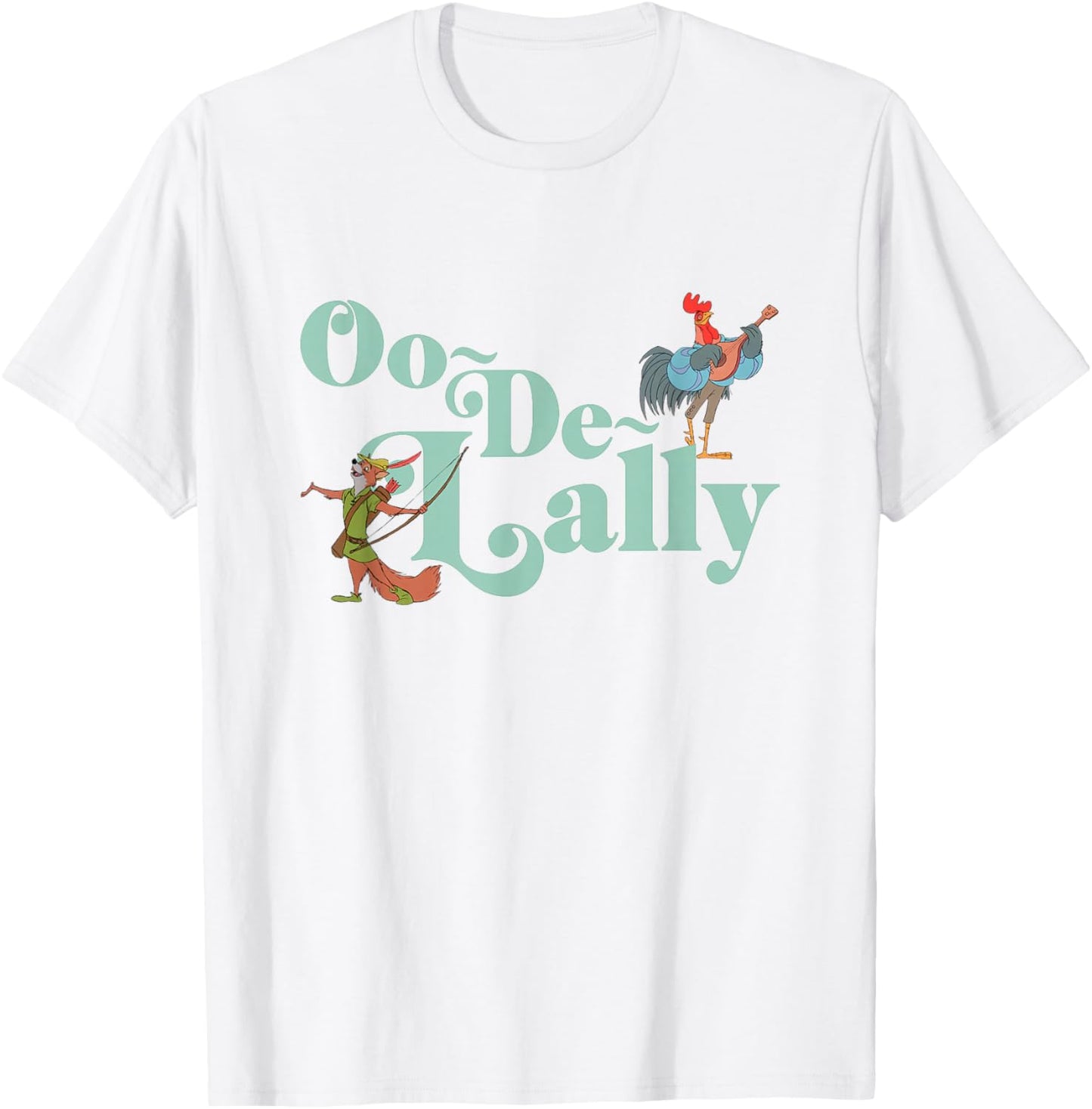 Disney Robin Hood Oo-De-Lally Iconic Quote Chest Text Logo
