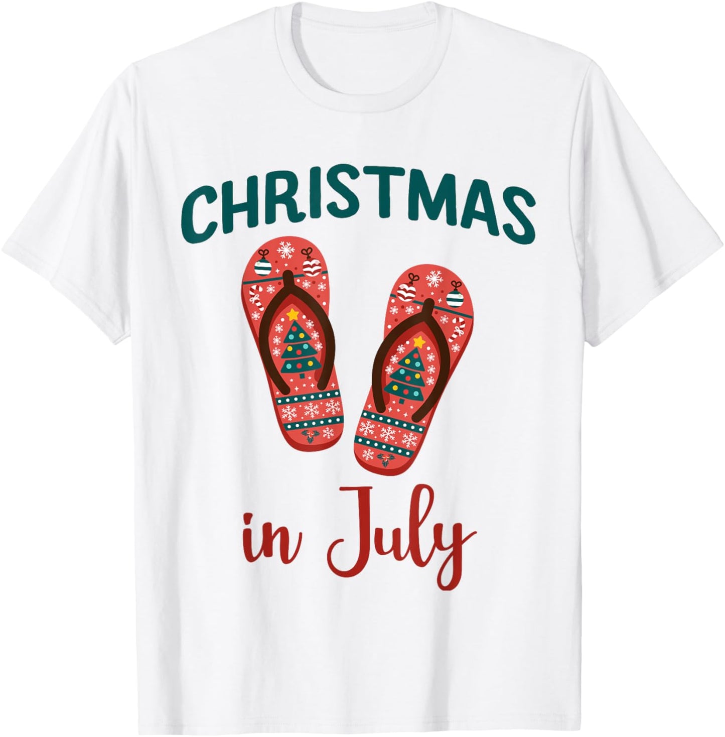 Funny christmas in july with flip flops for summer xmas