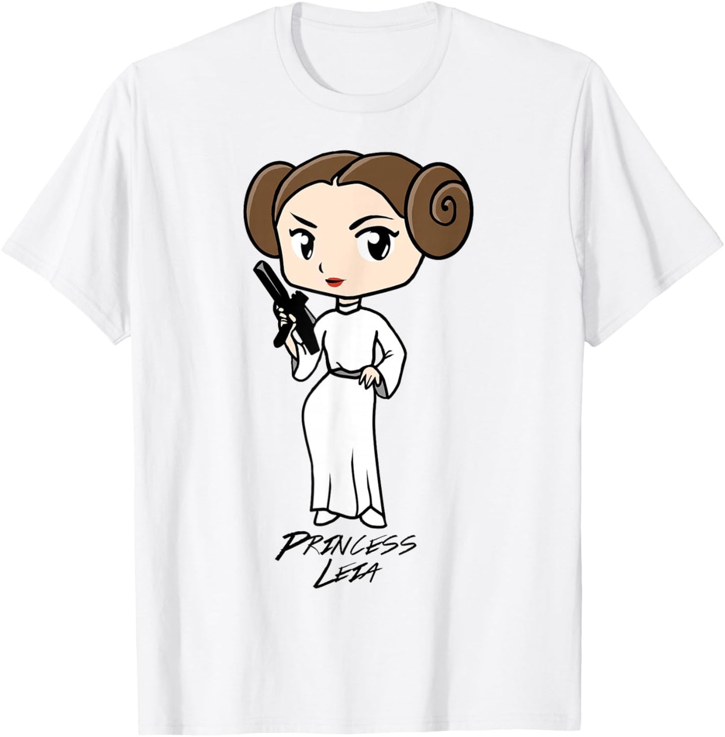 Star Wars Princess Leia Cute Cartoon Graphic T-Shirt