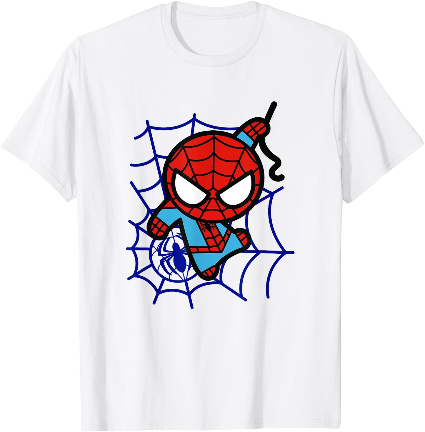 Marvel Kawaii Chibi Spider-Man Web Background Logo