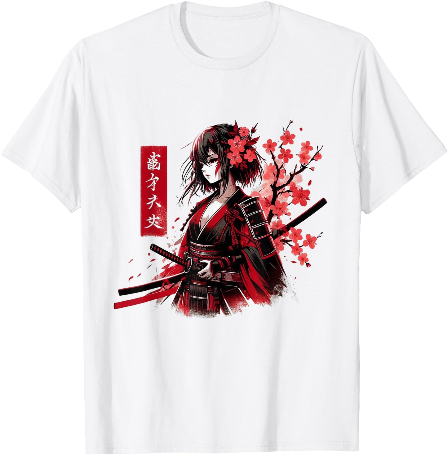 Samurai Girl Japanese Aesthetic Sakura Cherry Blossom Art