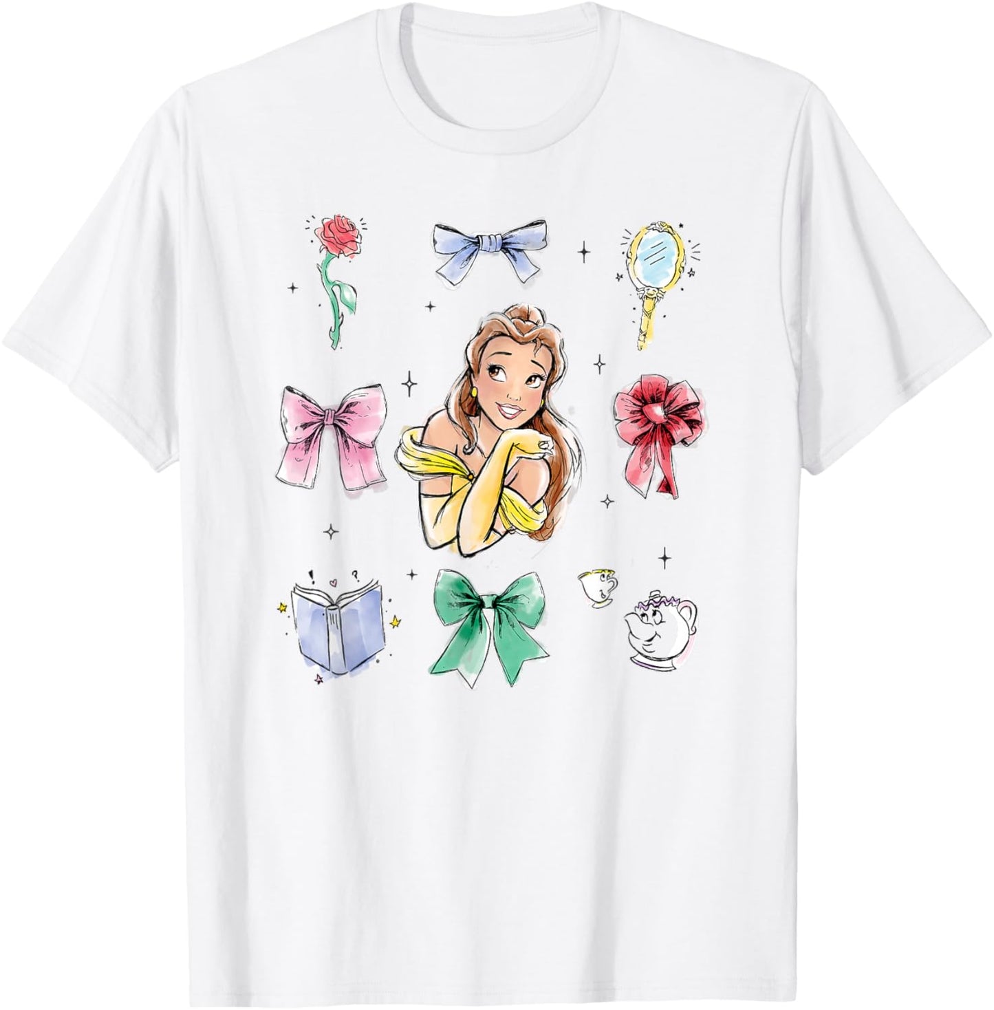 Disney Beauty and the Beast Essentials Watercolor Chest Logo