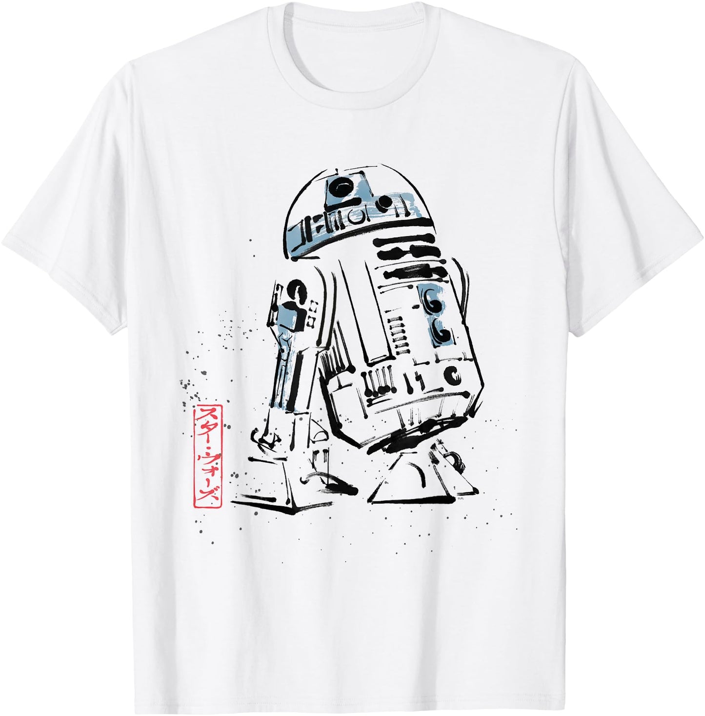 Star Wars R2-D2 Japan Sumi-e Ink Wash Painting Style